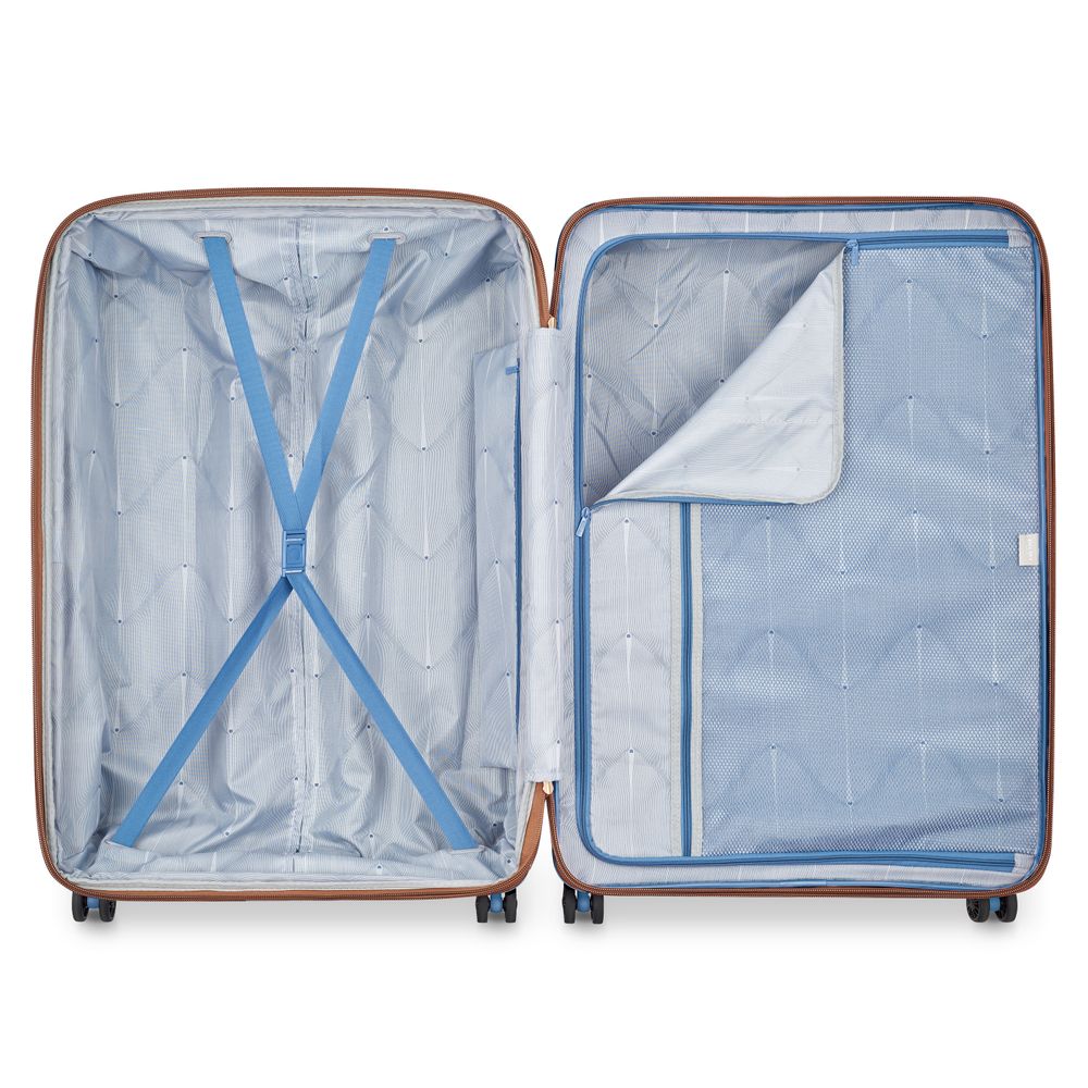 Set of 3 rigid suitcases 55 cm/ 66.5 cm/ 76 cm Blue