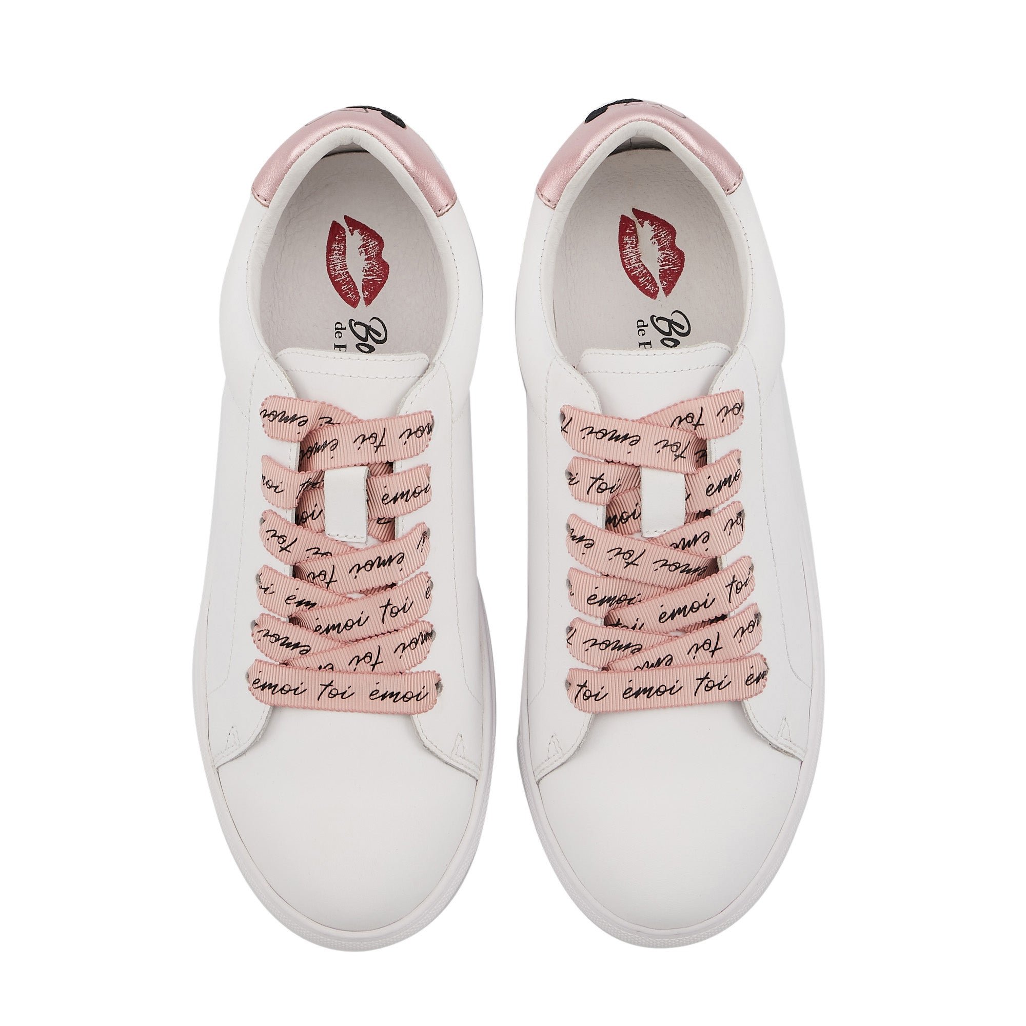 Leather sneakers BONS BAISERS PARIS White