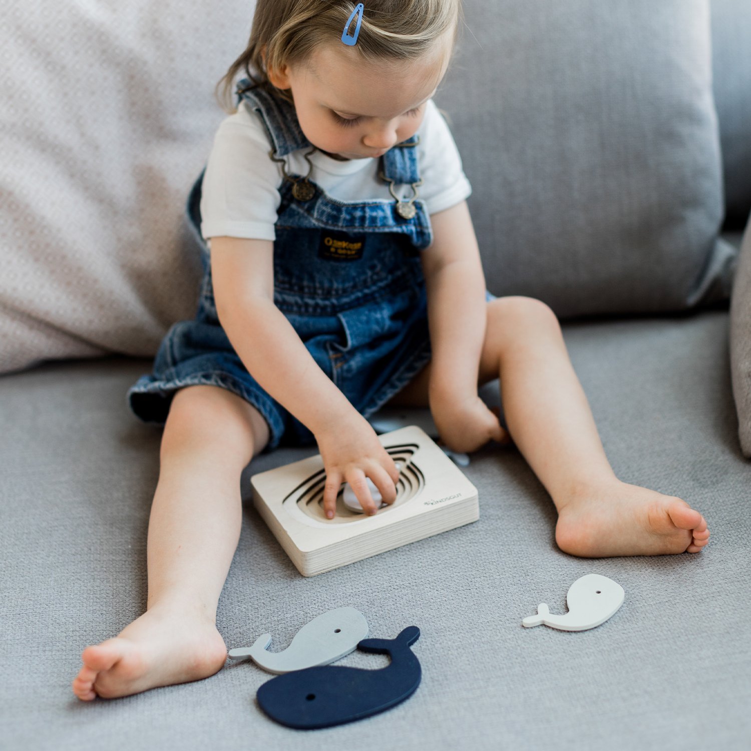 Wooden rabbit puzzle KINDSGUT Blue