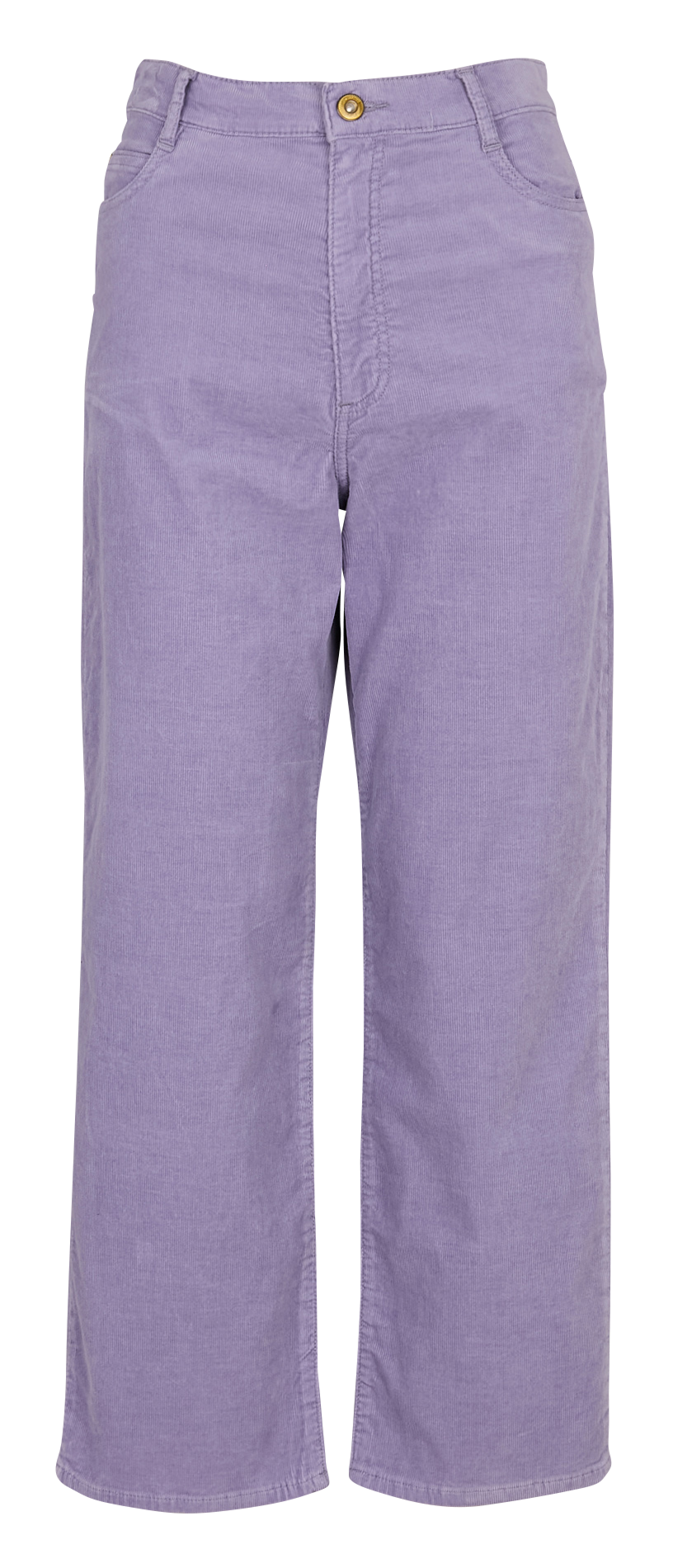 High-Waisted straight-Leg trousers in blended organic cotton