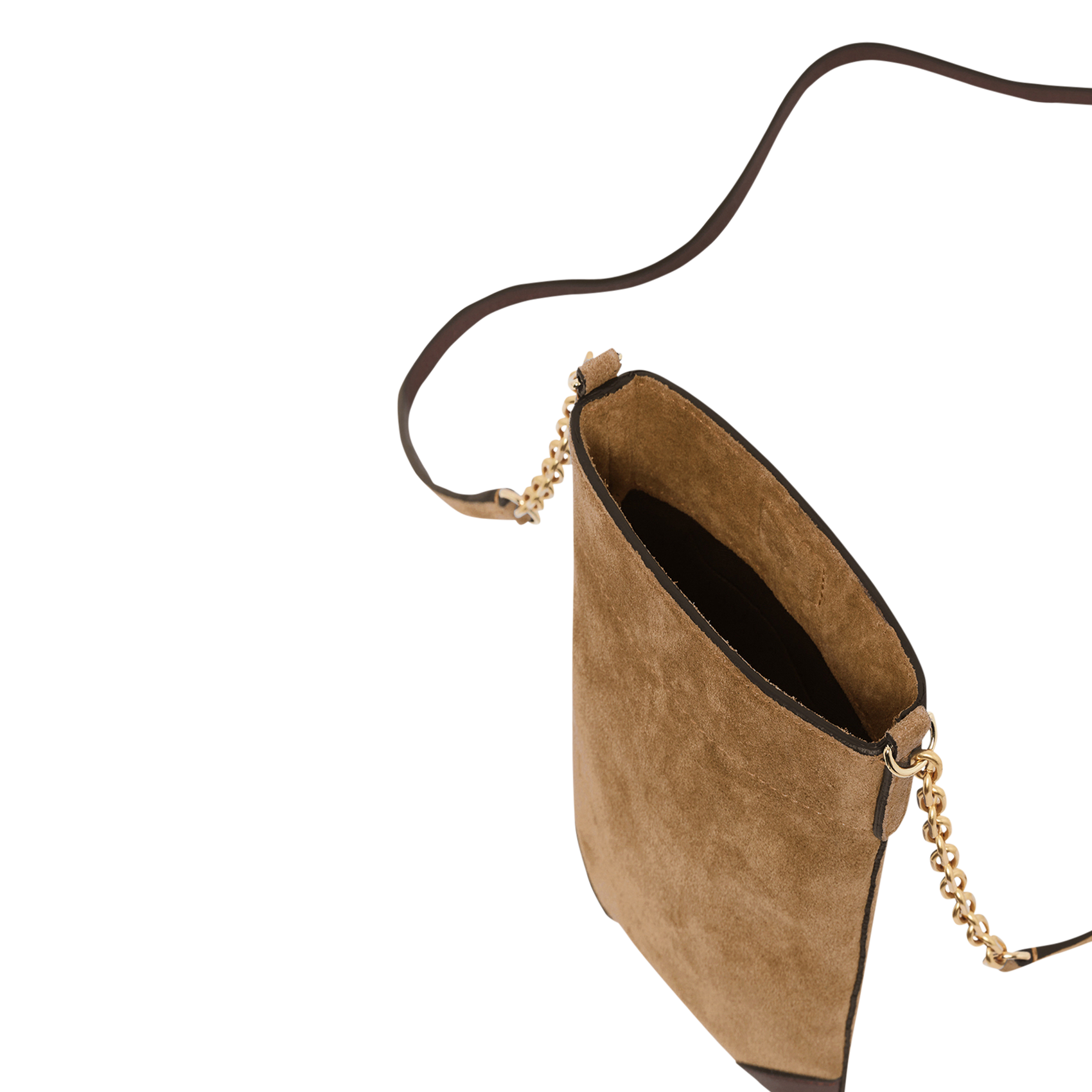 Portateléfono de piel Beige