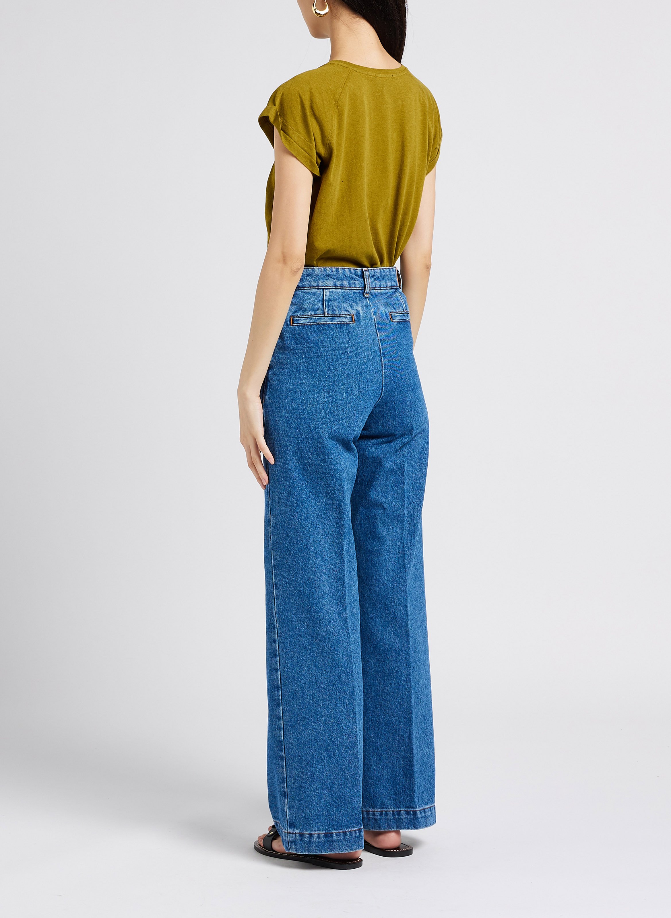 Jean boot-cut en coton  SOEUR Bleu