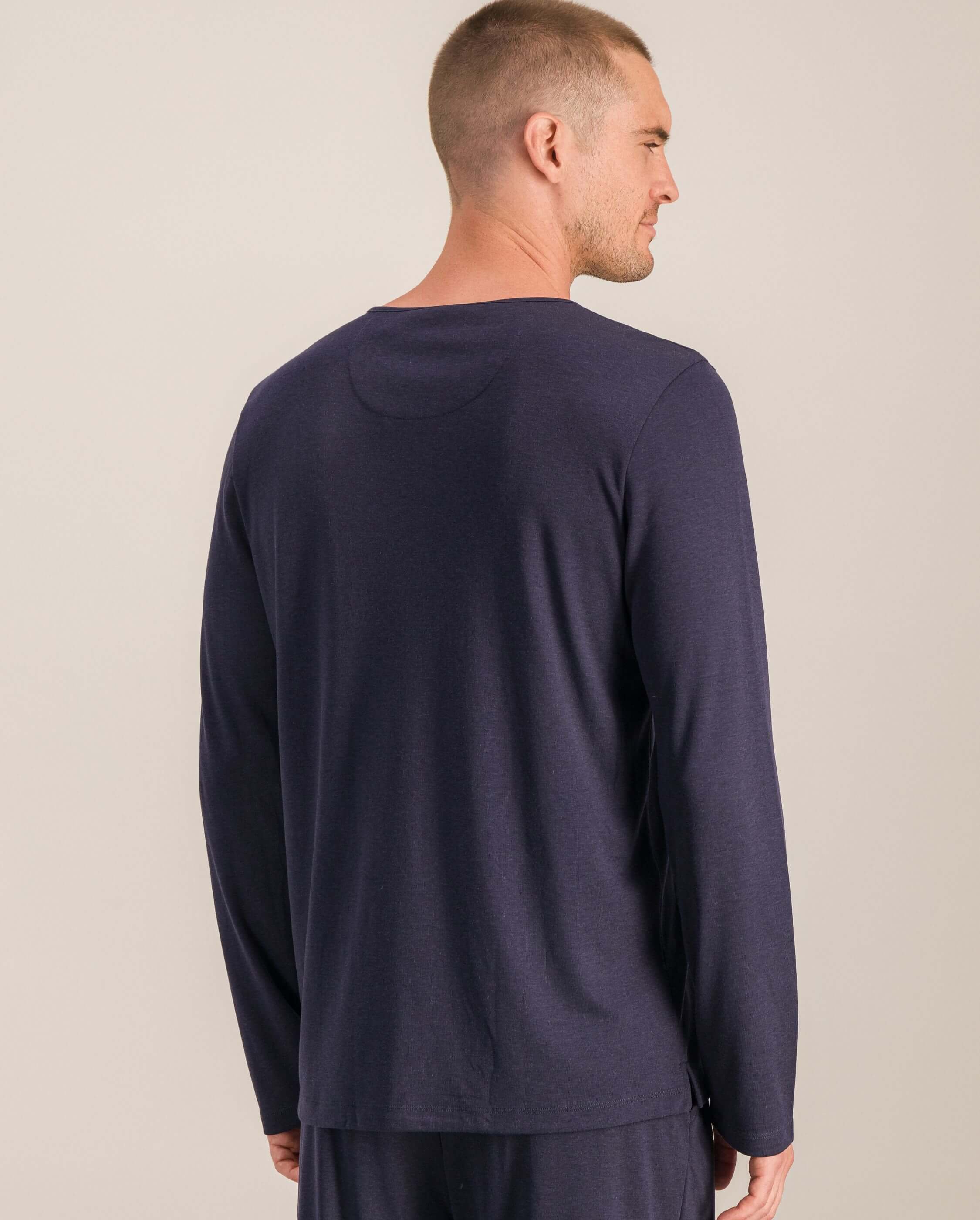 Men's pajama top, navy ANGARDE Blue