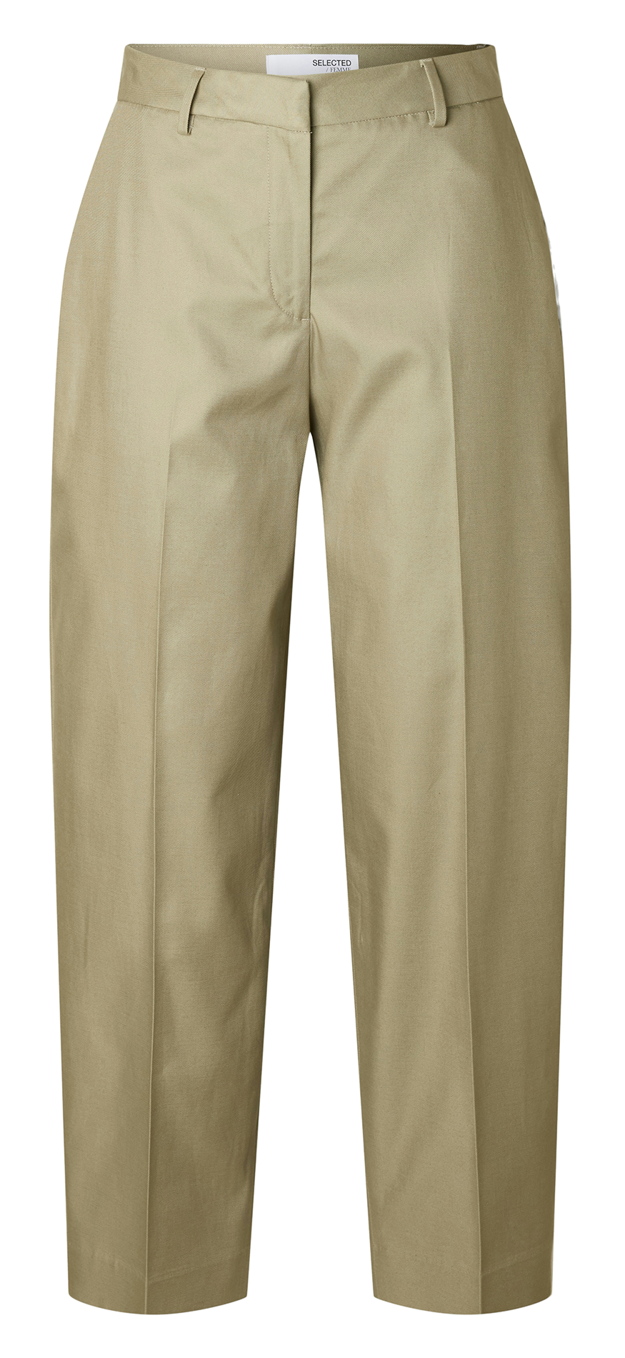 Pantalon large en coton bio mélangé SELECTED Gris