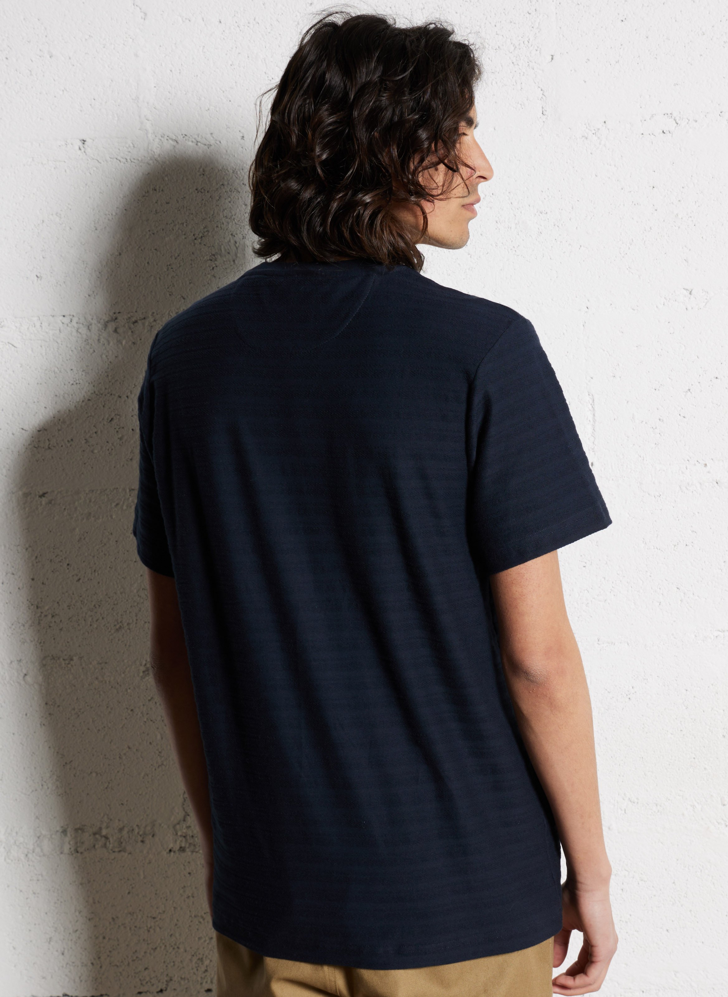 Straight-cut organic cotton T-shirt FARAH Blue