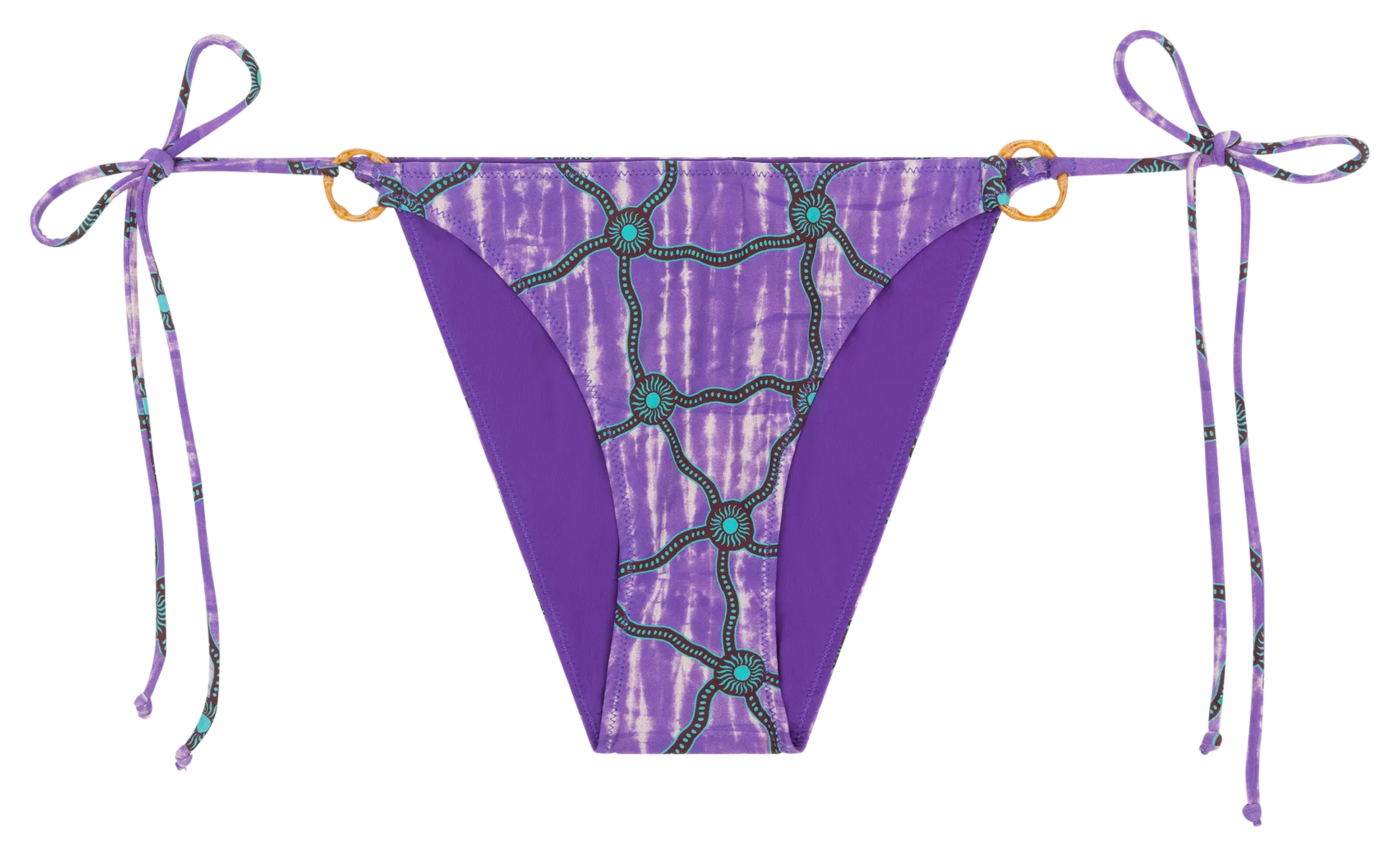 Printed swim shorts in mixed recycled fibers TINY Purple