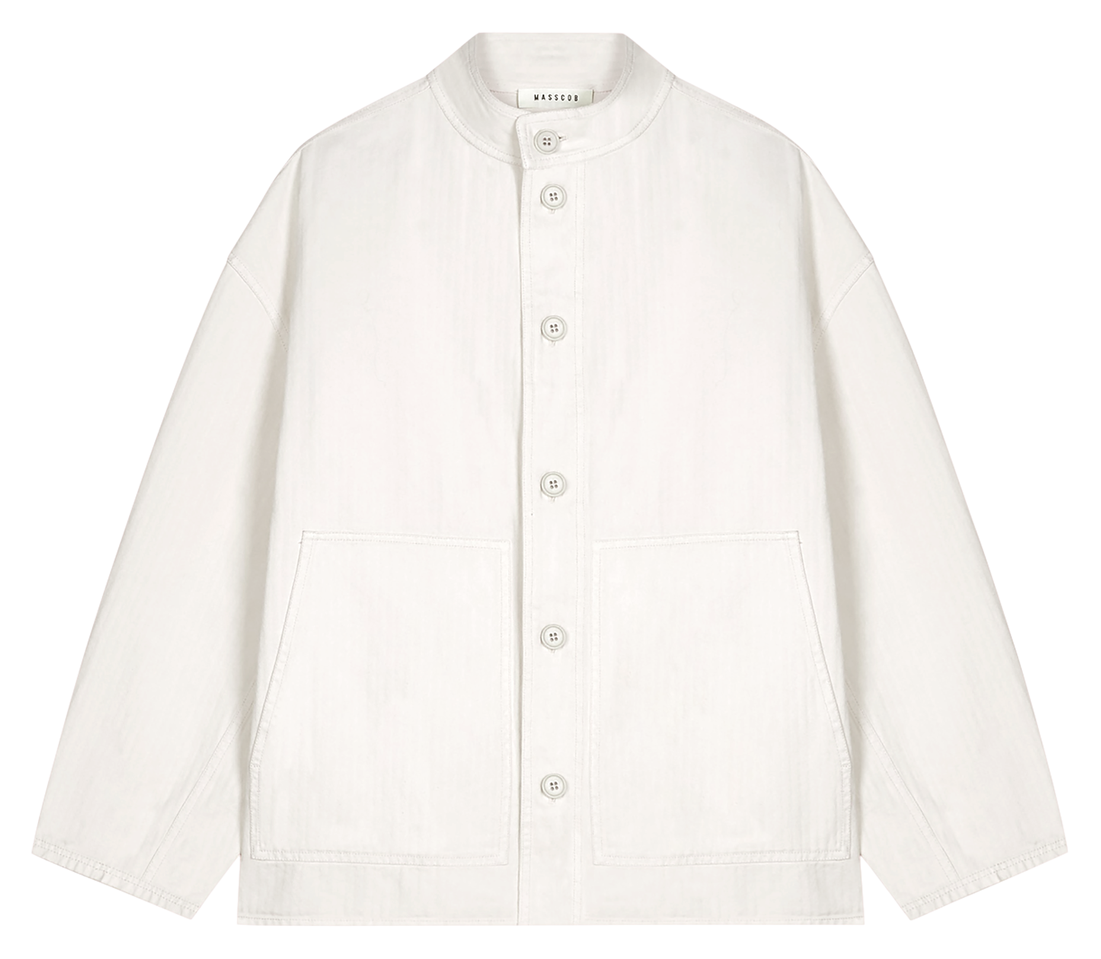 Straight-cut cotton overshirt MASSCOB White