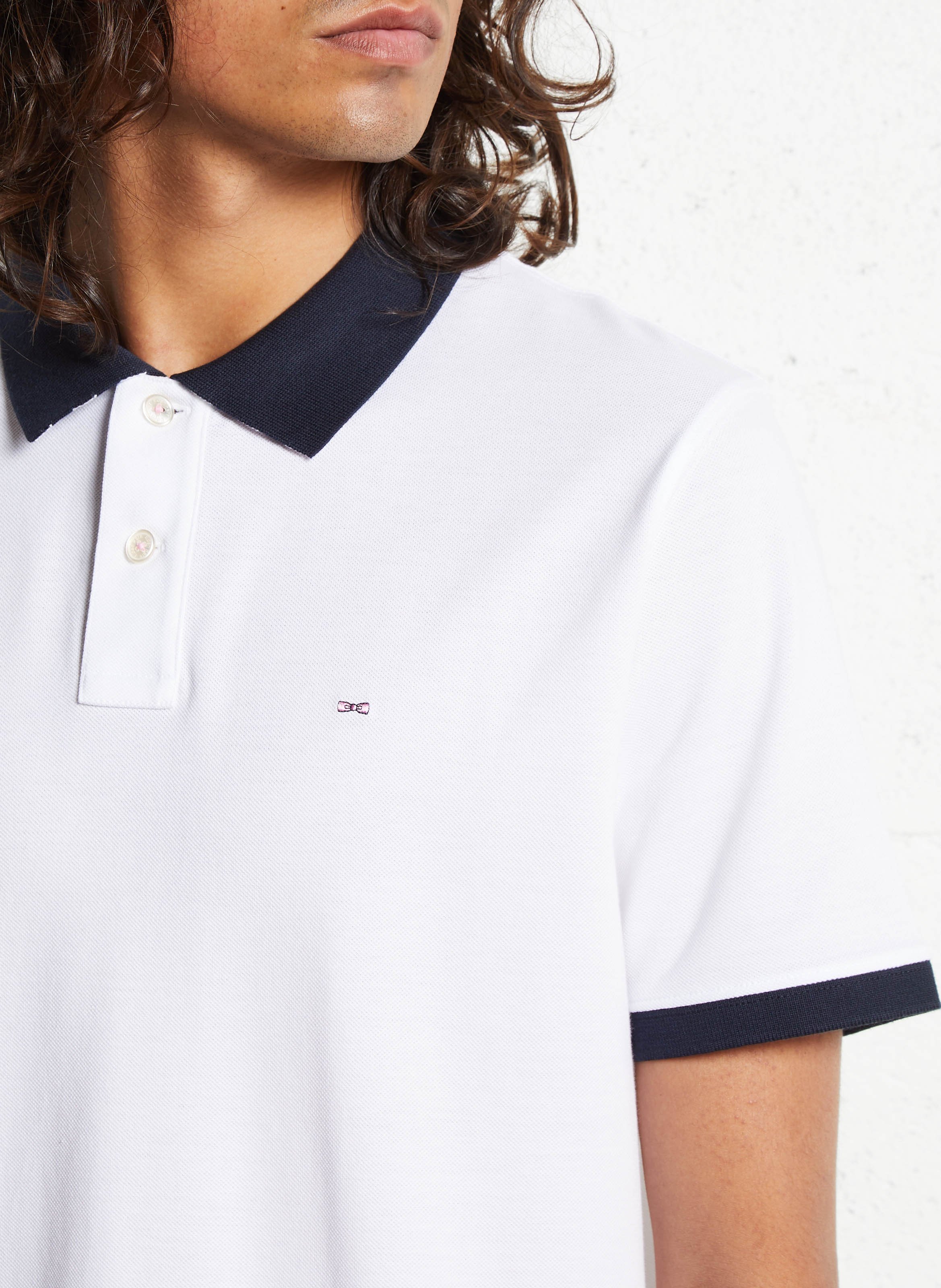 Polo droit en coton EDEN PARK Blanc