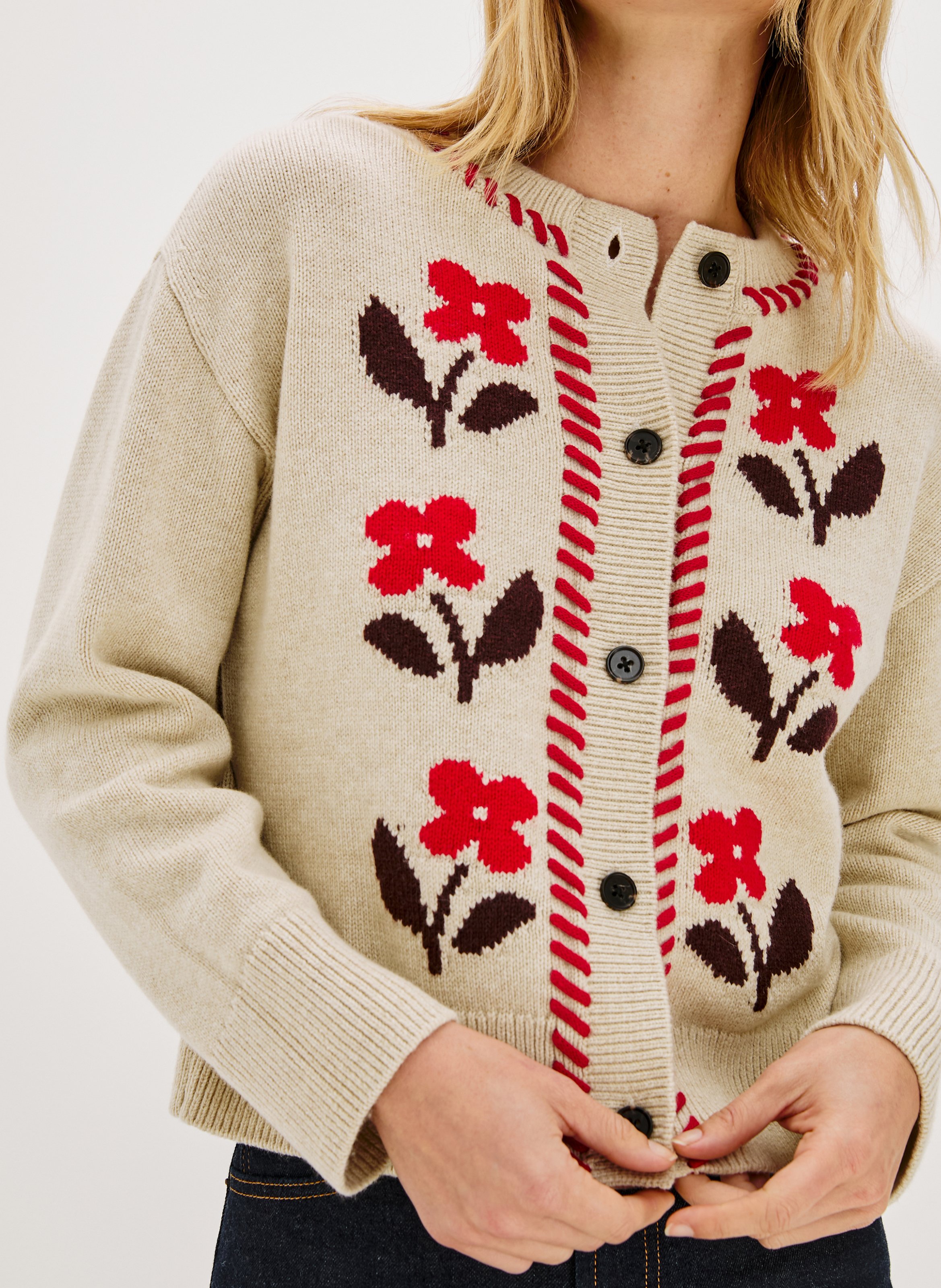 Gilet droit col rond RAILS Multicolore