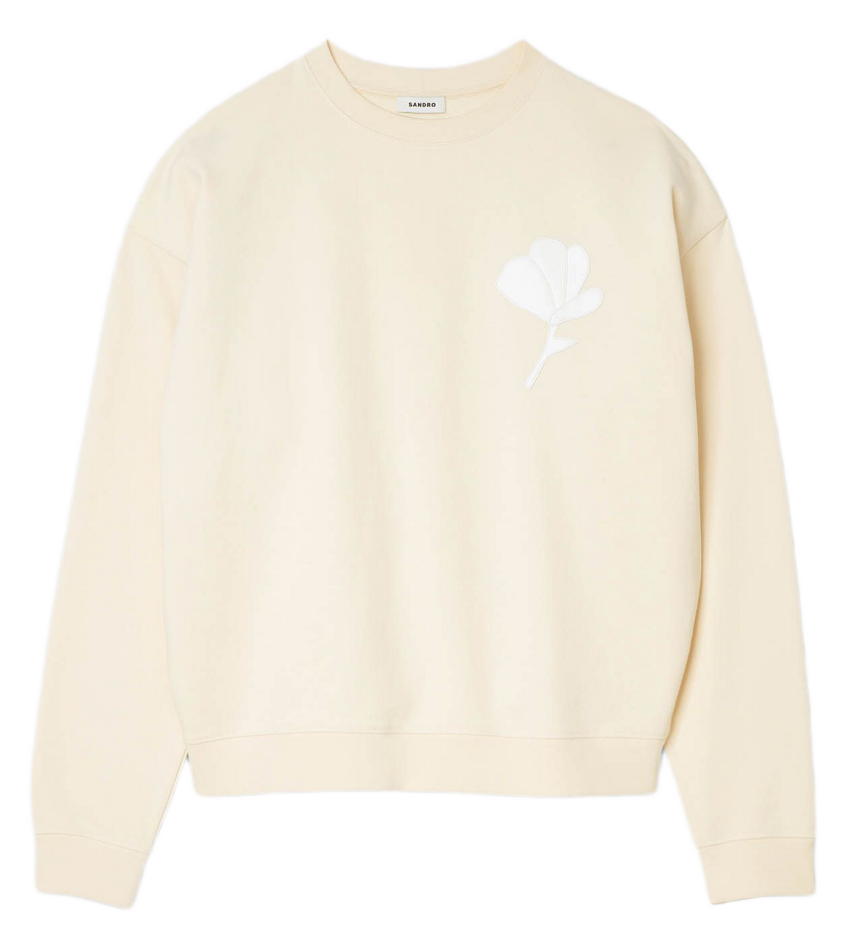 Effen katoenen sweater SANDRO Beige