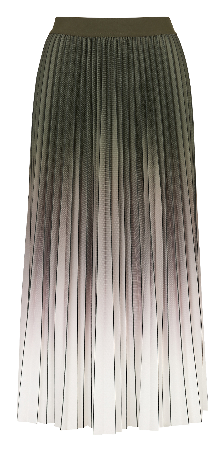 Jupe midi plissée MAISON 123 Kaki