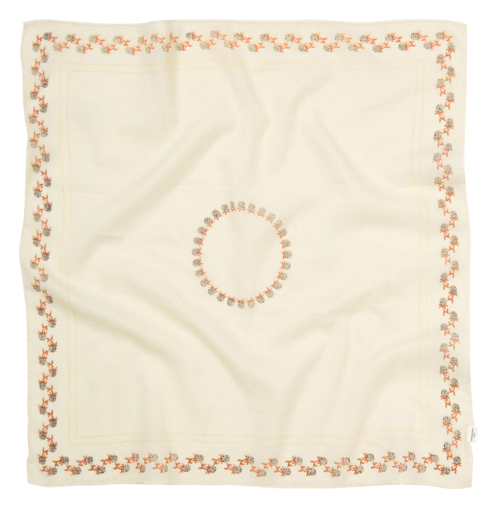 Quadratisches Baumwolltuch mit Muster BECKSONDERGAARD Weiss