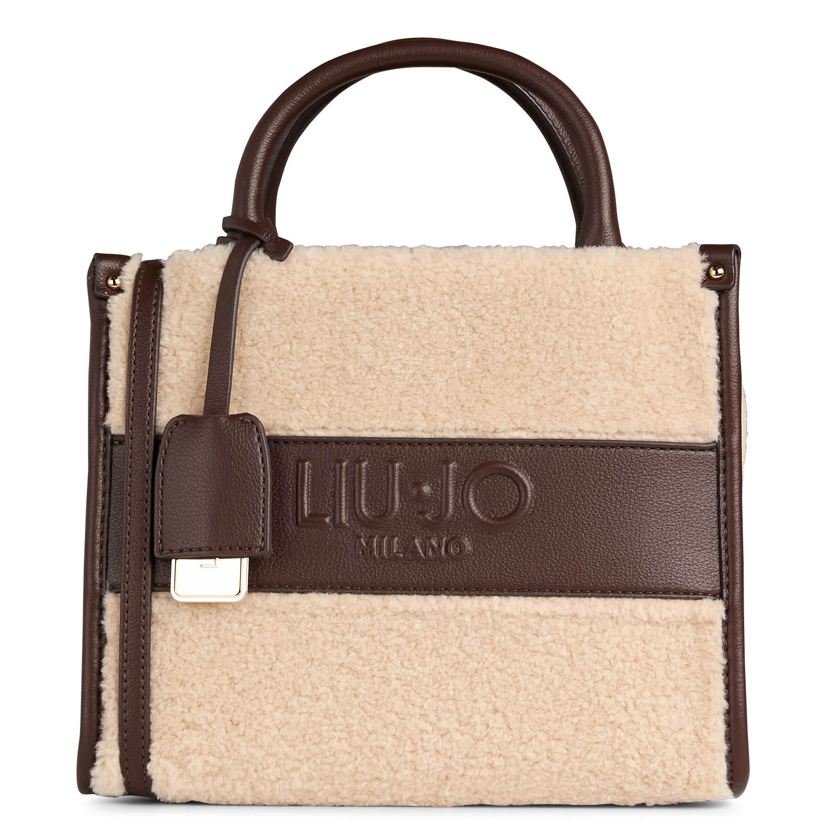 Zippered teddy handbag Beige Liu jo Women Place des Tendances