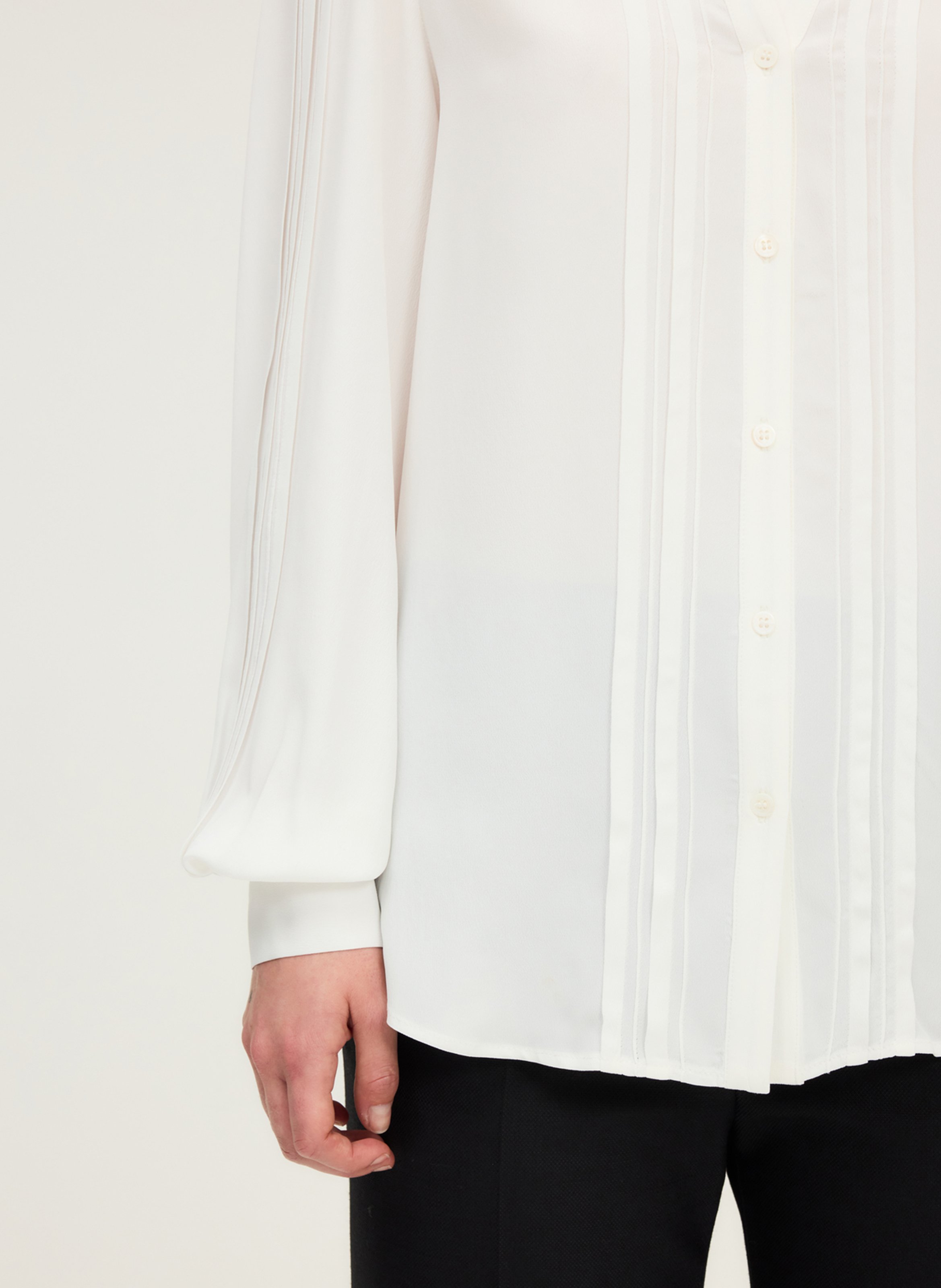 Fluid pleated shirt PABLO Beige