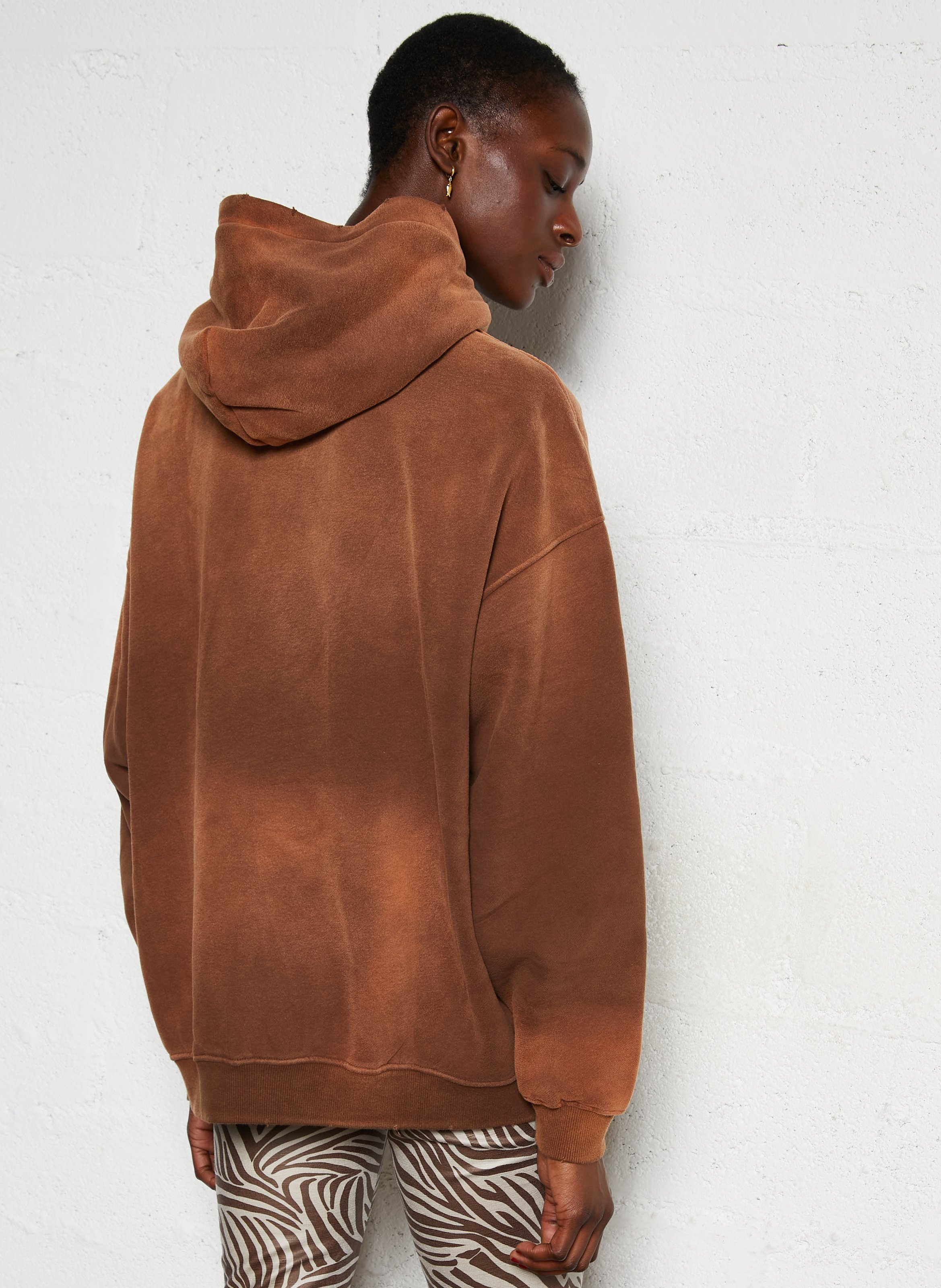 Cotton-mix round-neck sweatshirt NEWTONE Brown