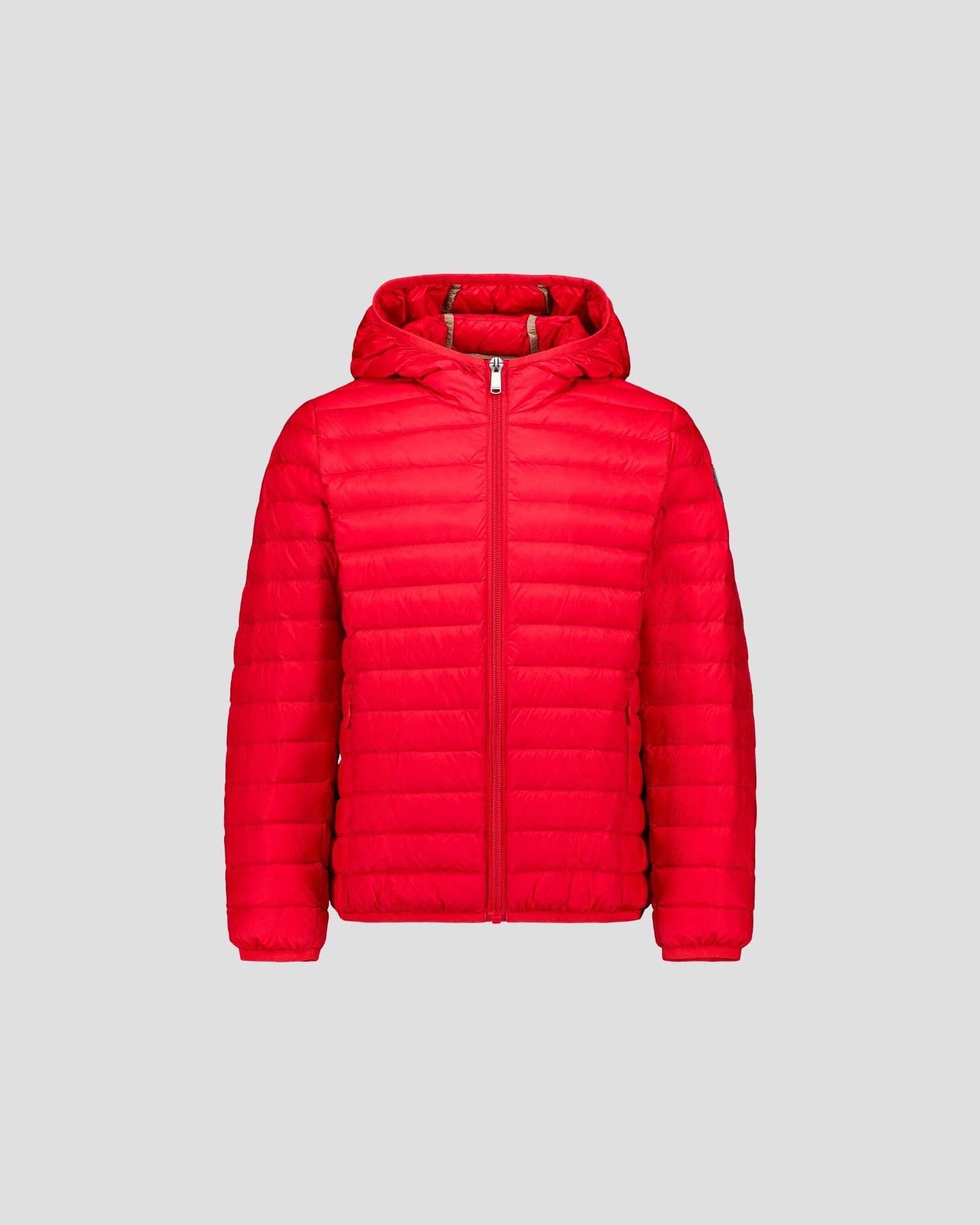 Hugo lightweight hooded child's puffer coat JOTT Red