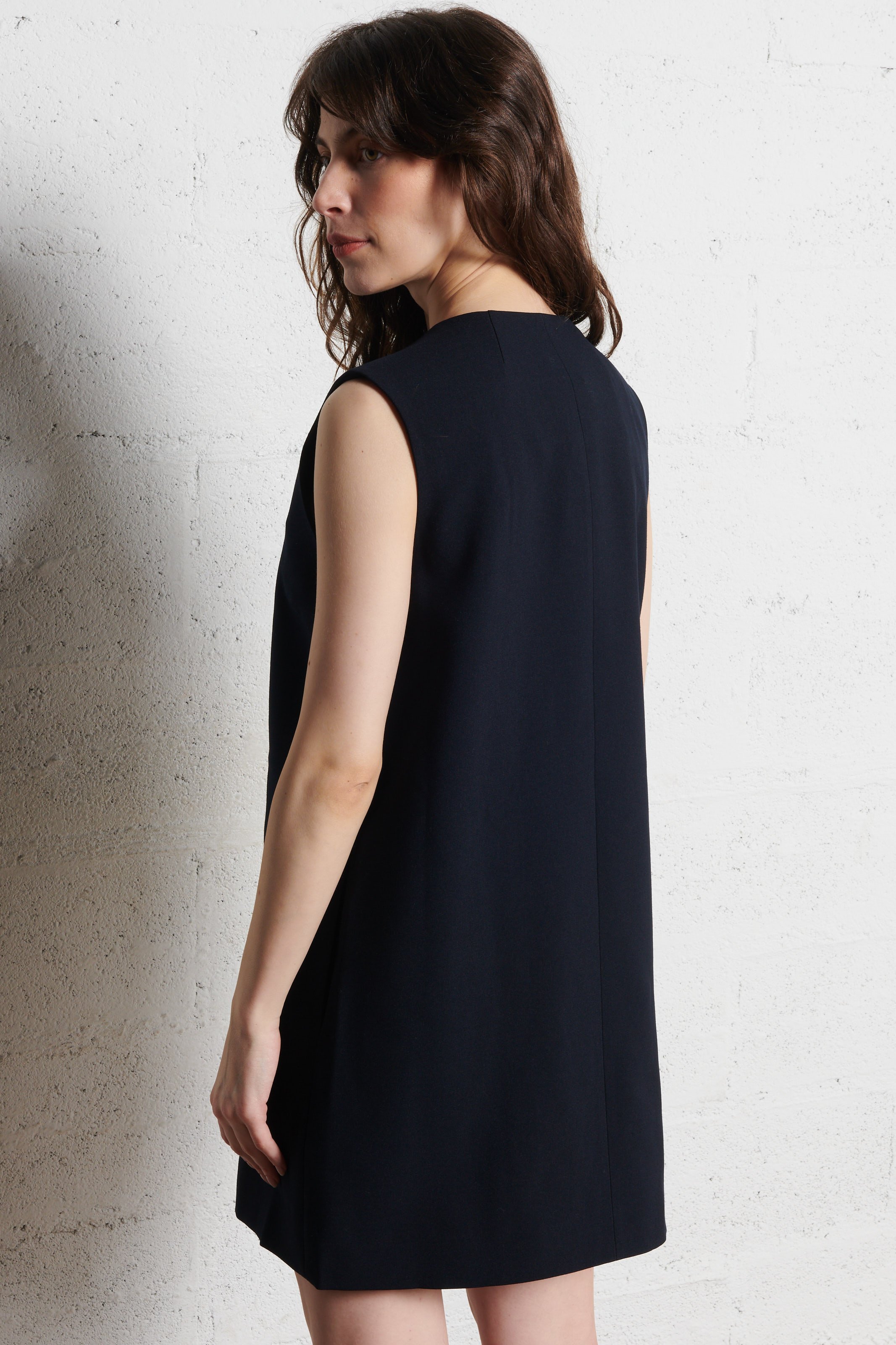 Robe courte droite col rond STELLA NOVA Bleu