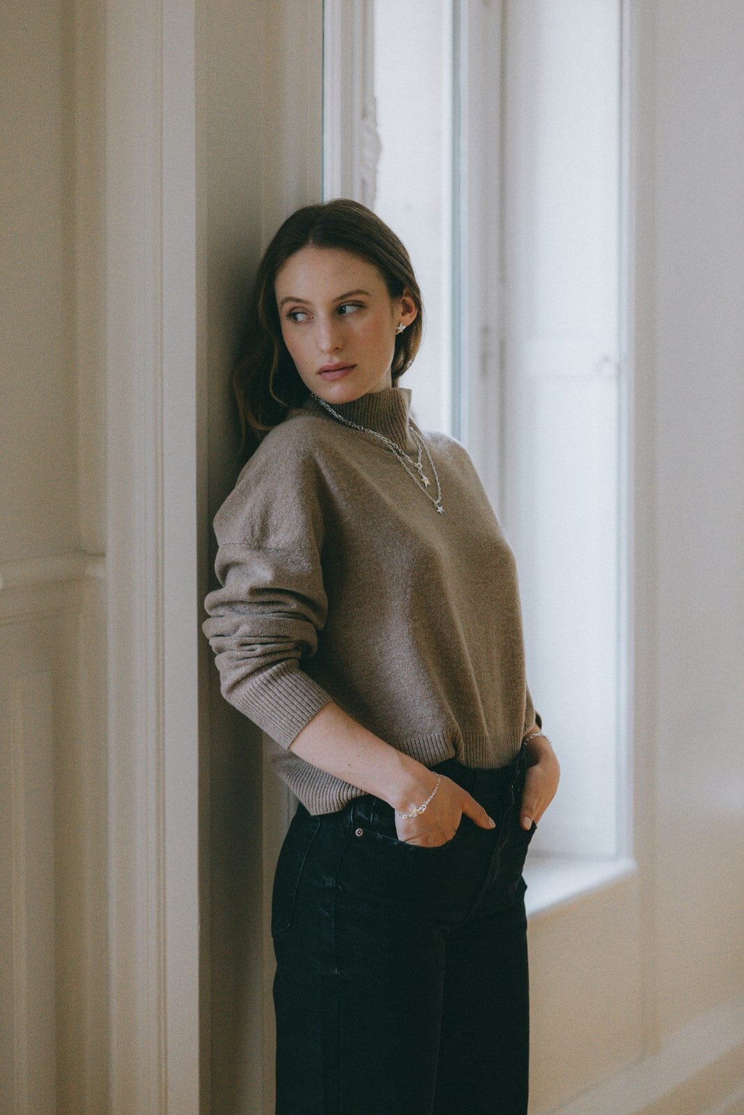 Star stud earrings silver-plated MONSIEUR SIMONE Silver