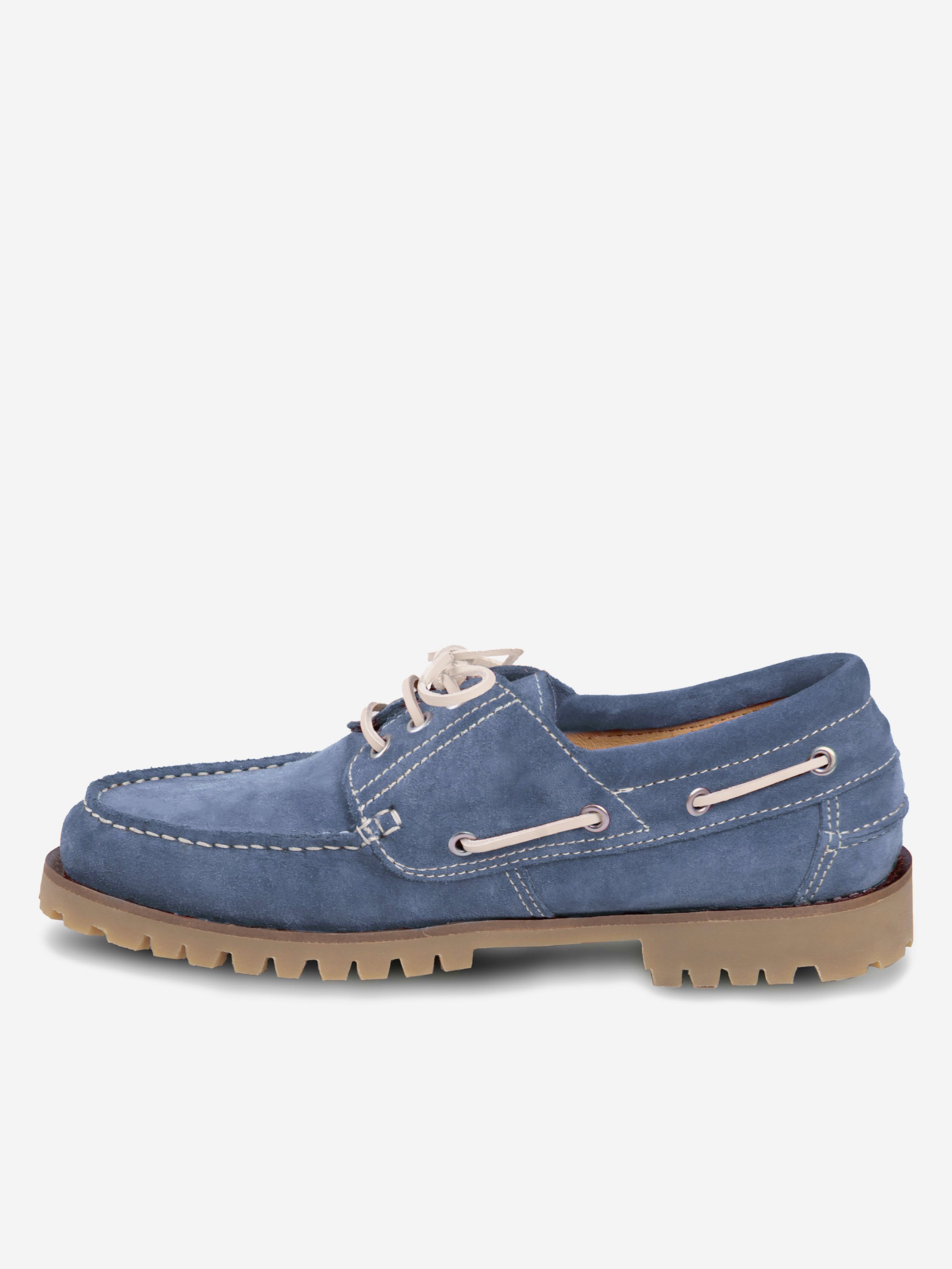 Milo suede leather boat shoes JULES & JENN Blue