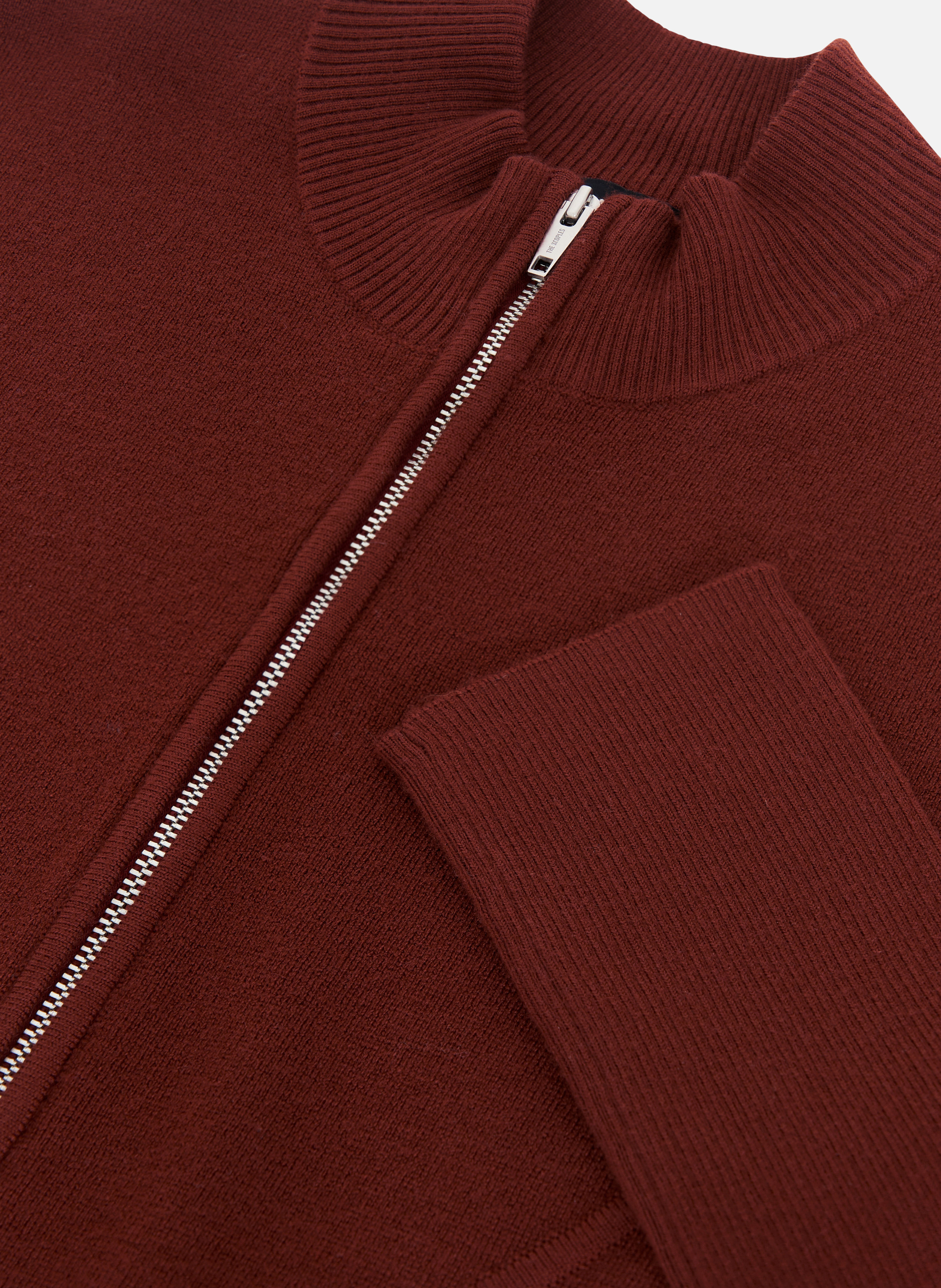 Zip-up cardigan in blended wool THE KOOPLES Red