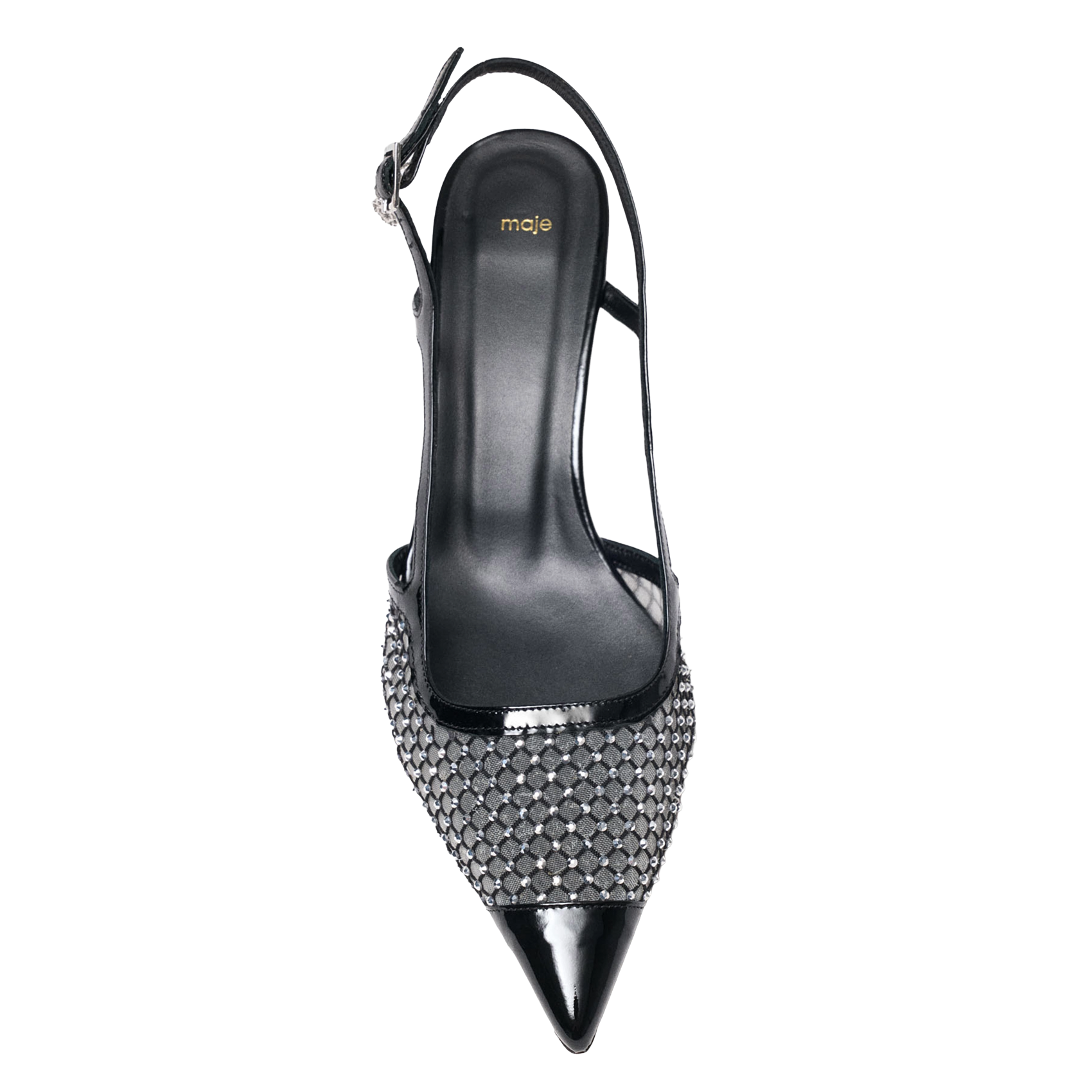 Slingbacks effet cuir MAJE Noir