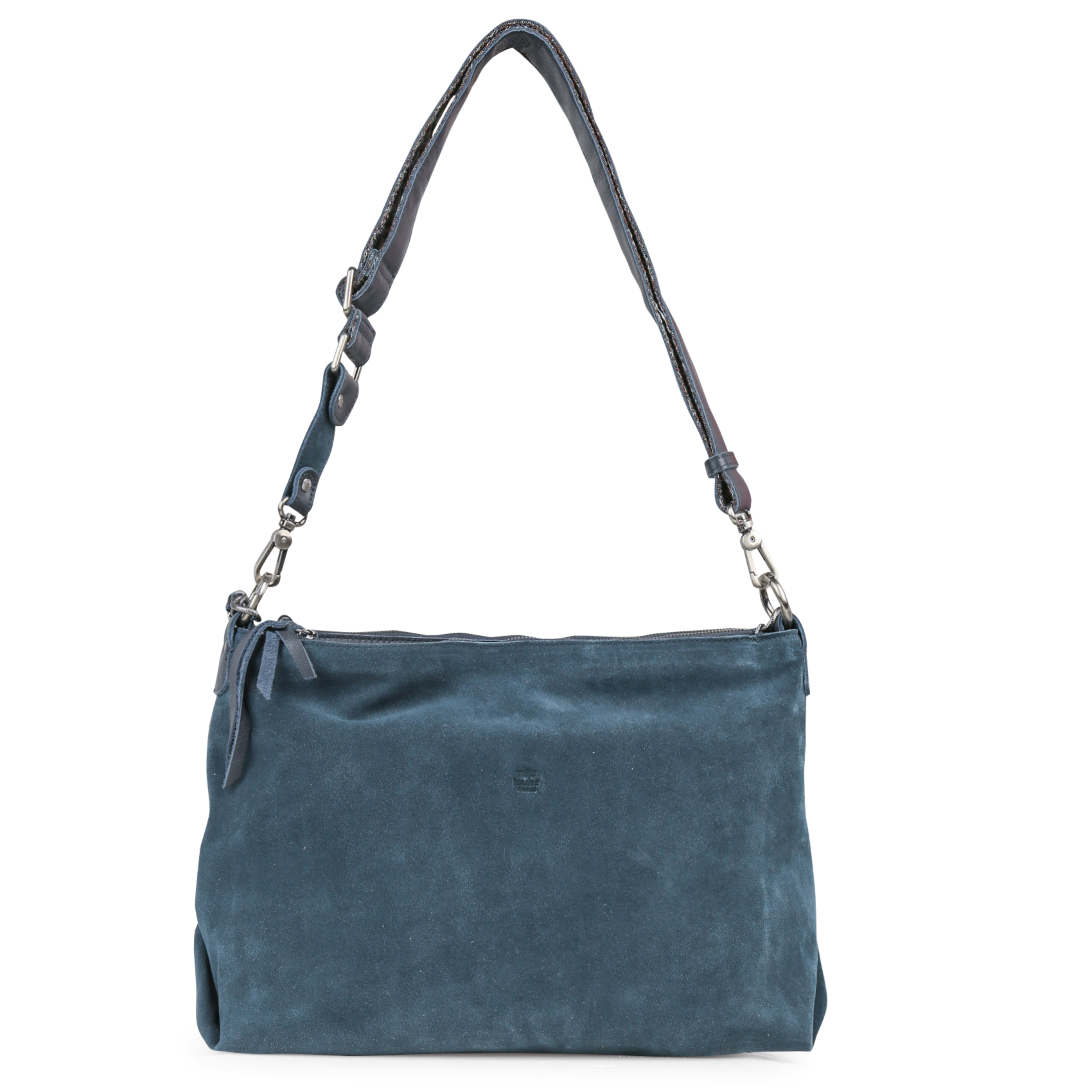 Bowlingtas van nerfleer met rits MILA LOUISE Blauw