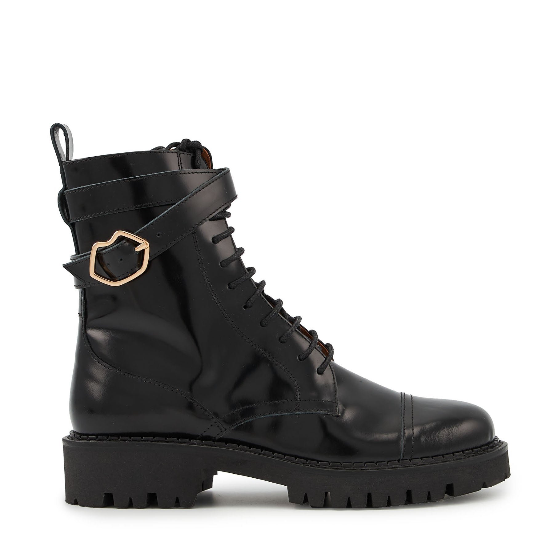 Amy glazed leather BONS BAISERS PARIS Black