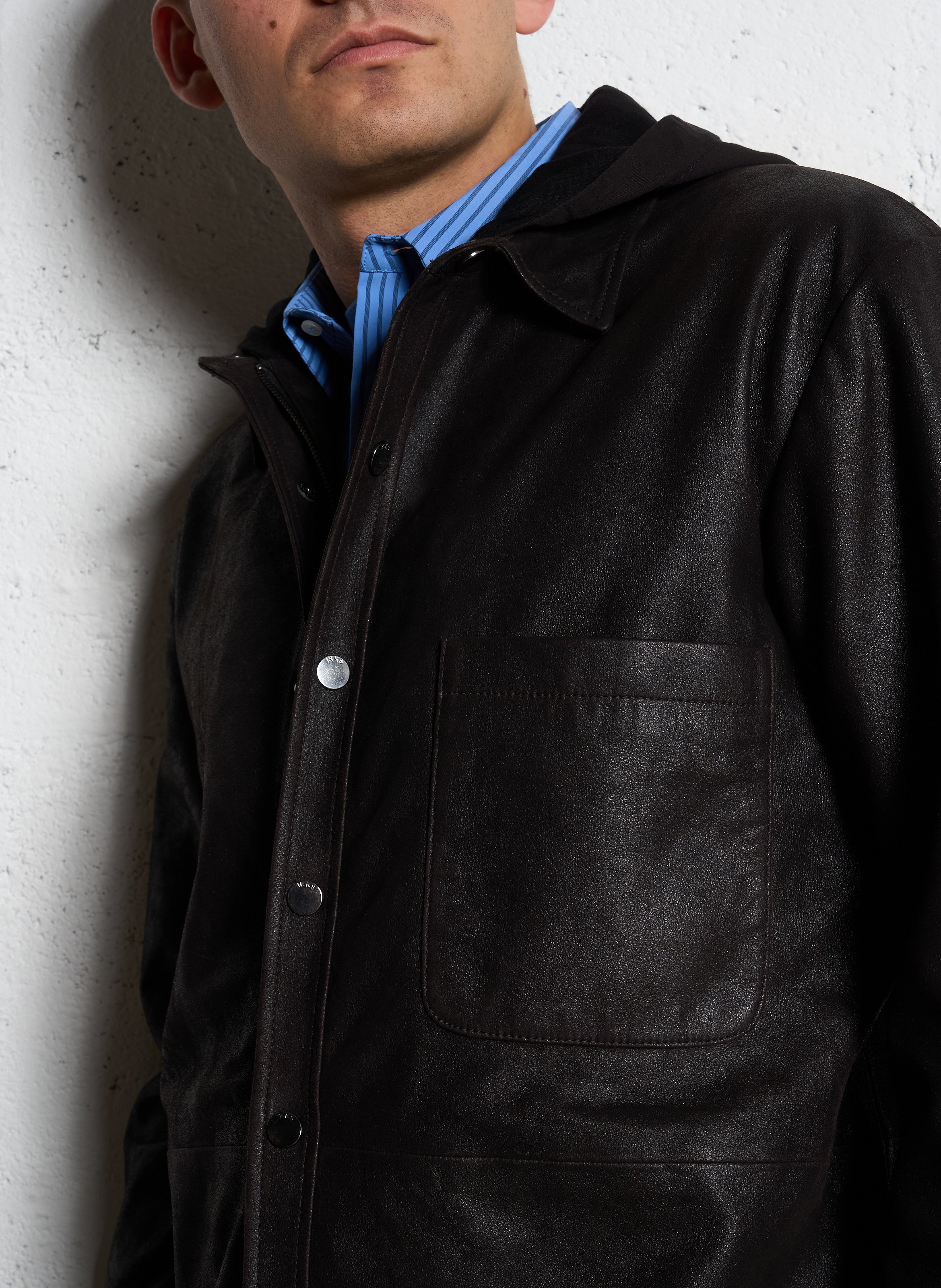 Blouson droit en coton IKKS Marron