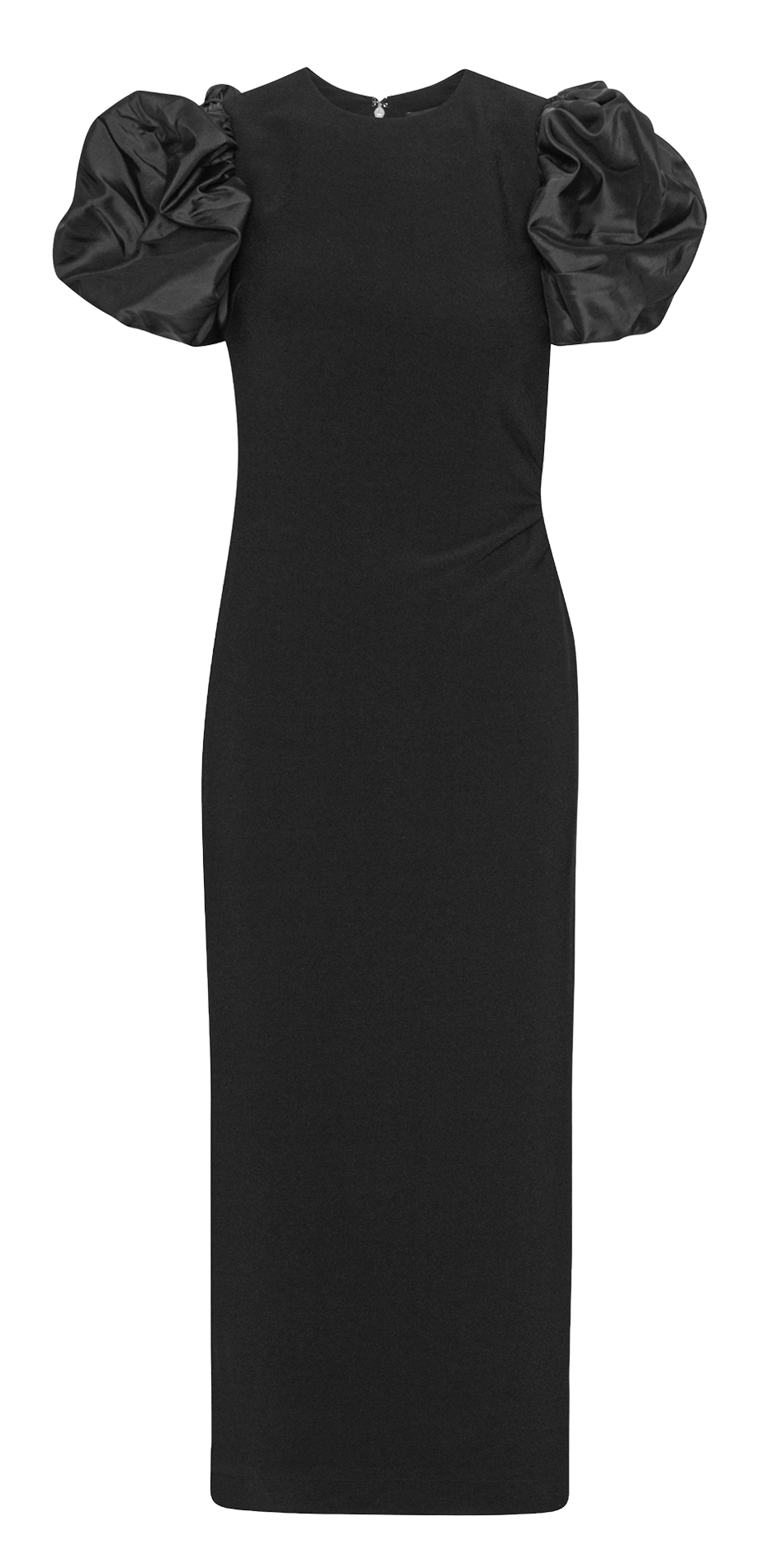 Long dress with high neck and puff sleeves ROTATE Black