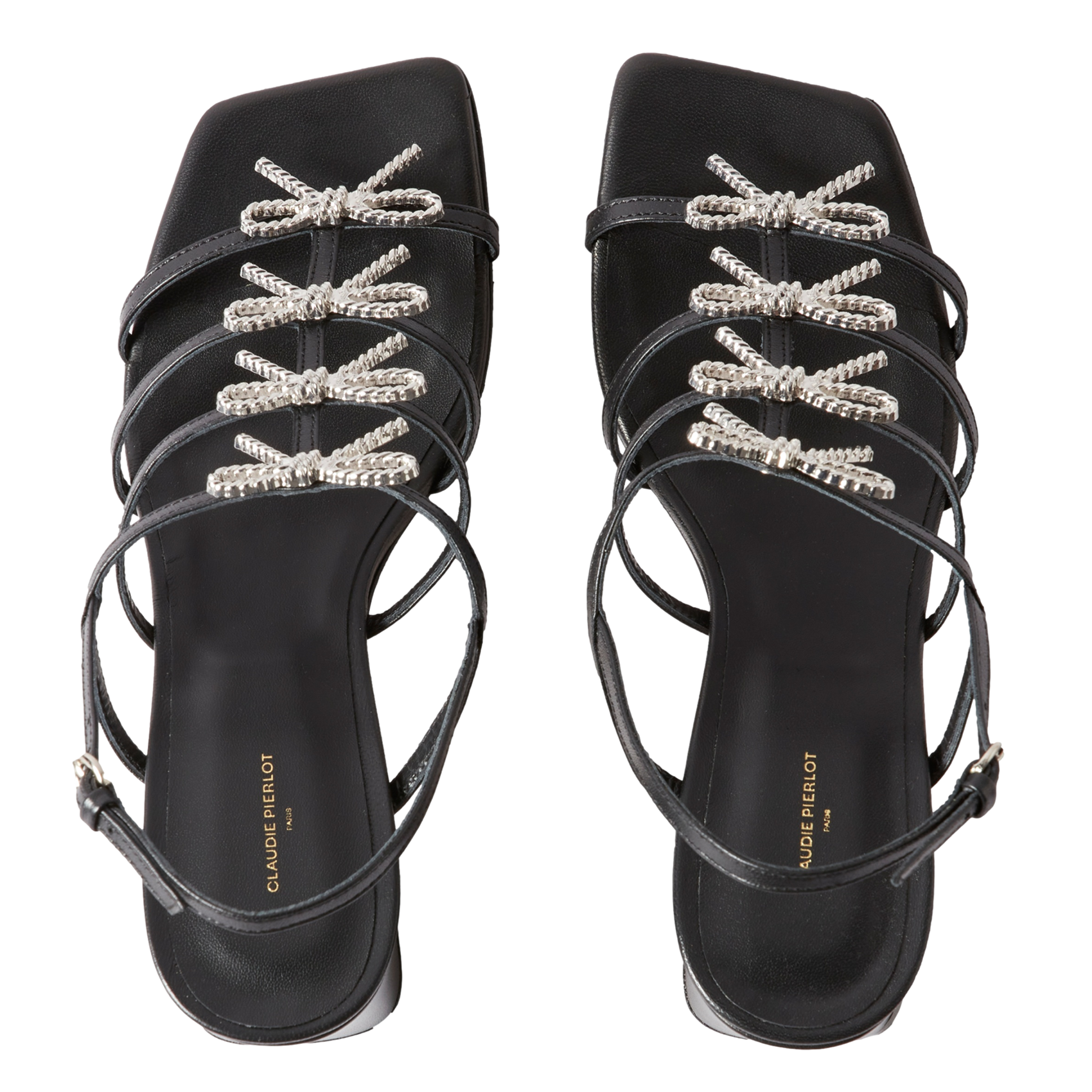 Alice heeled leather sandals CLAUDIE PIERLOT Black