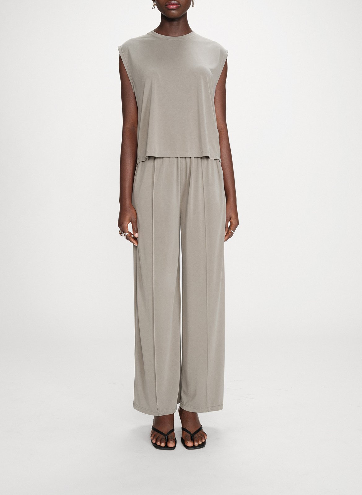 Top sans manches large uni GRACE ET MILA Vert