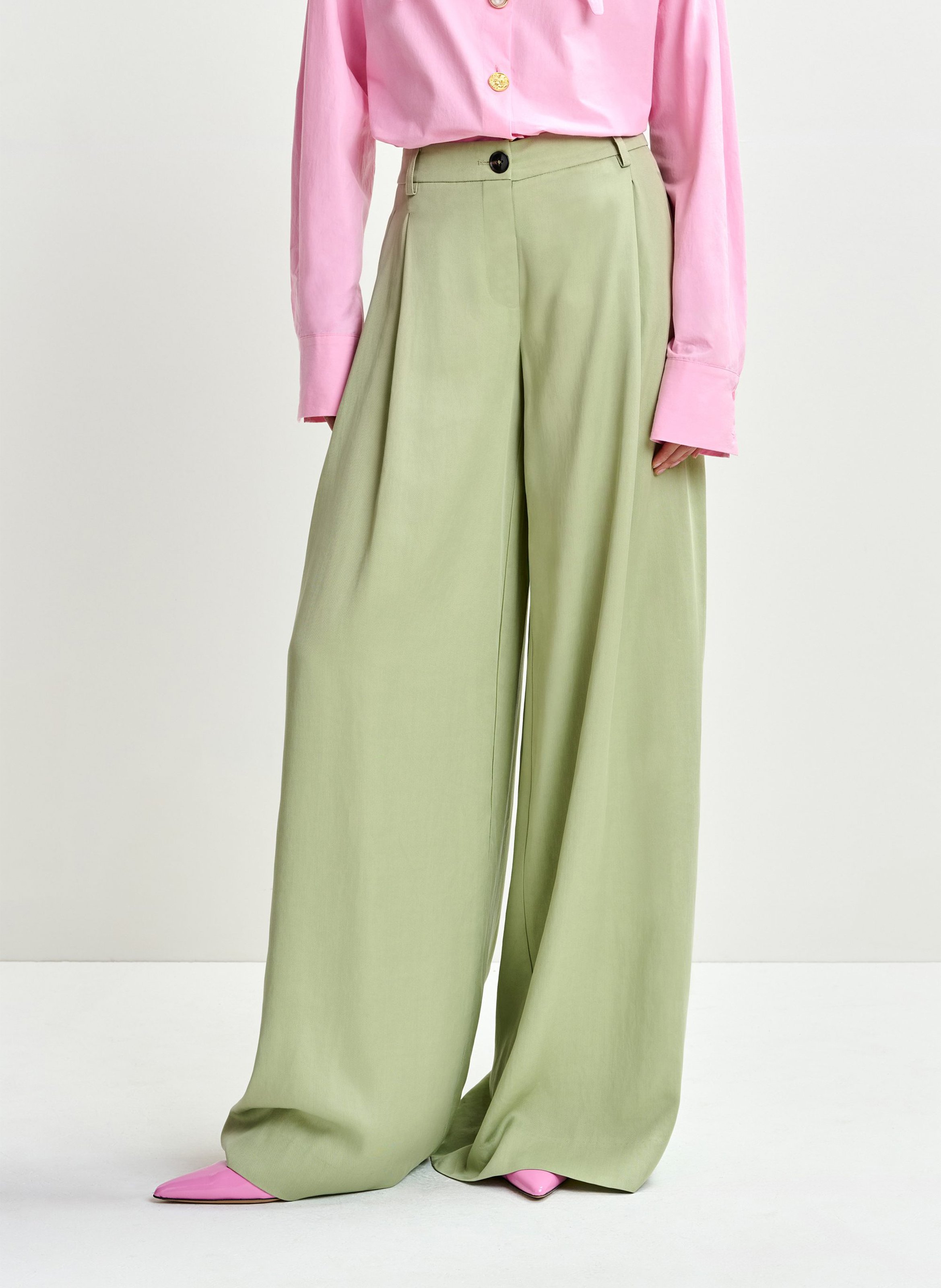 Pantalon large ESSENTIEL ANTWERP Vert