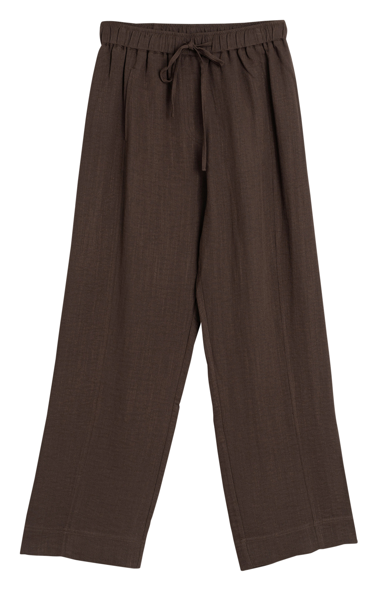 Mid-waist straight-leg pants INDI & COLD Brown