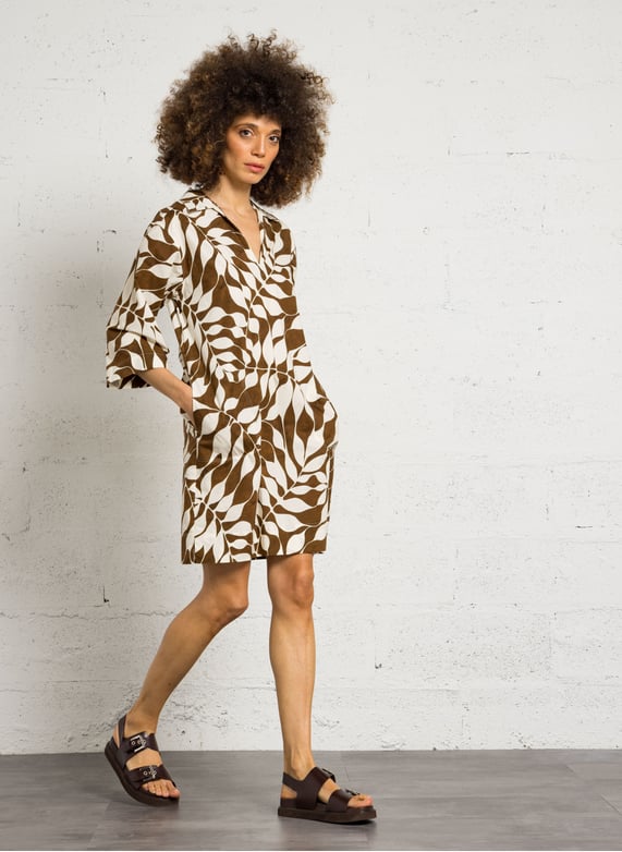 Short straight printed cotton dress Multicolored Hartford - Women | Place des Tendances Short straight printed cotton dress Multicolored Hartford - Women | Place des Tendances