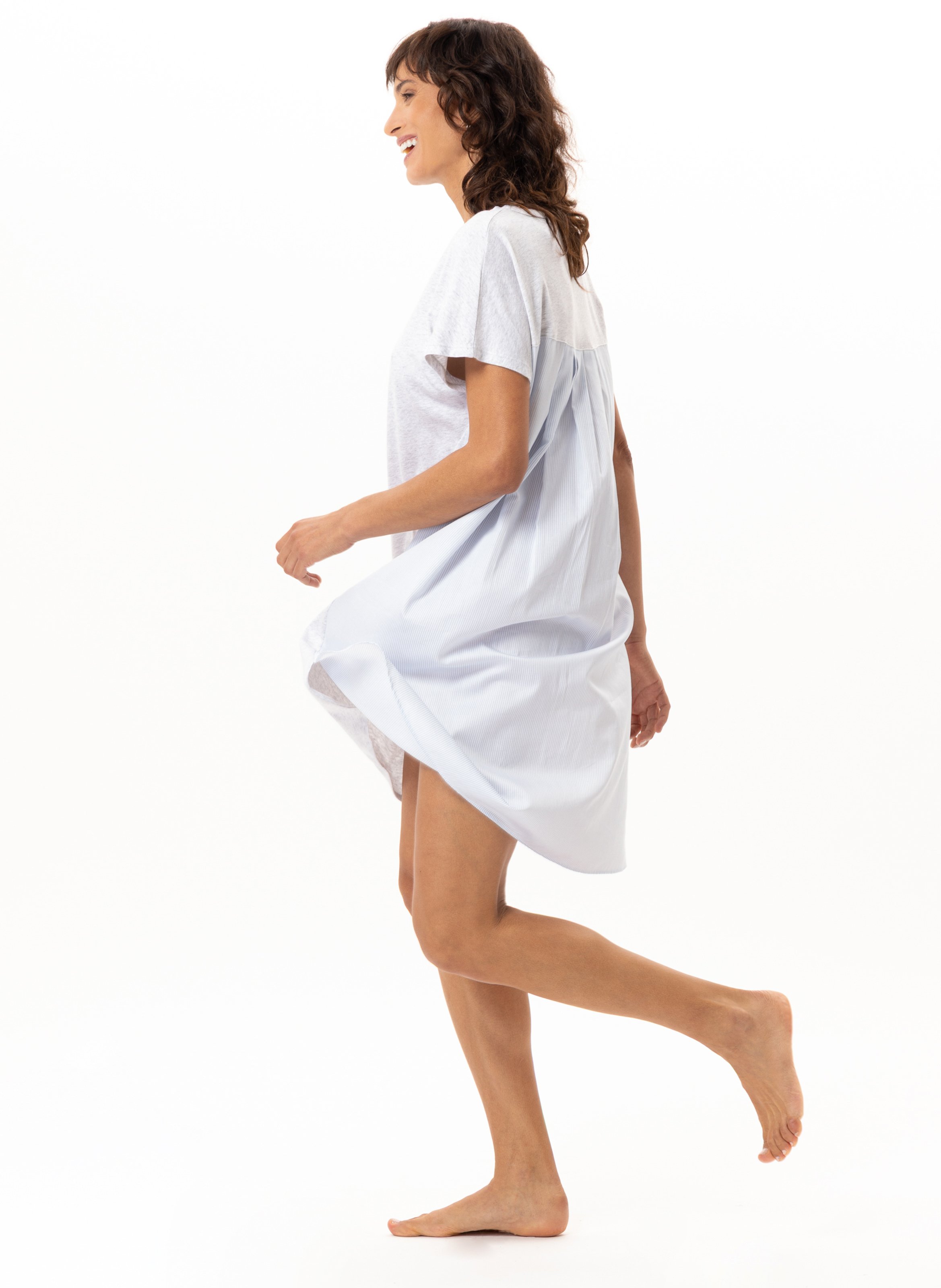 Chemise de nuit en coton modal LE CHAT Multicolore