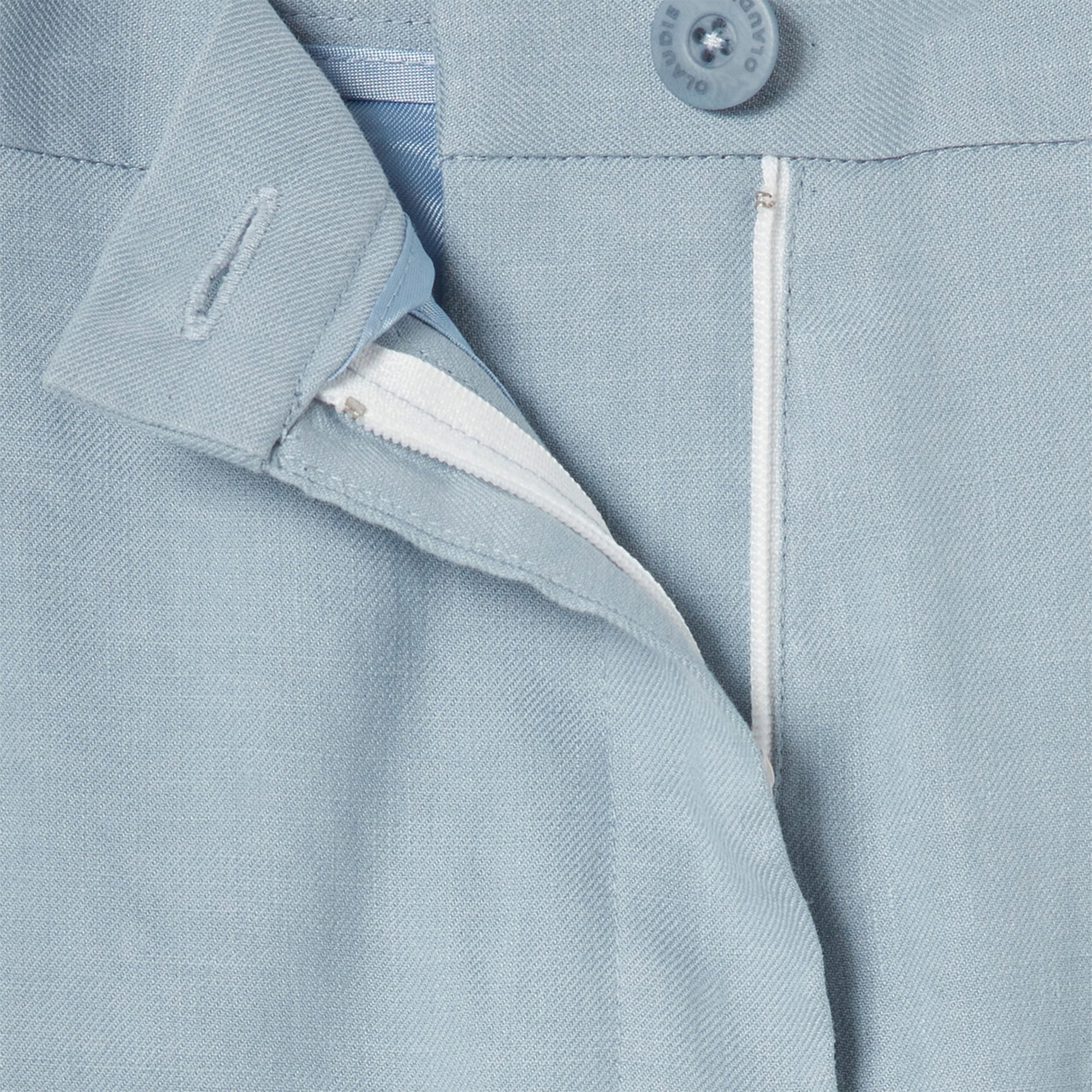 Einfarbige, gerade geschnittene Taillenhose CLAUDIE PIERLOT Blau