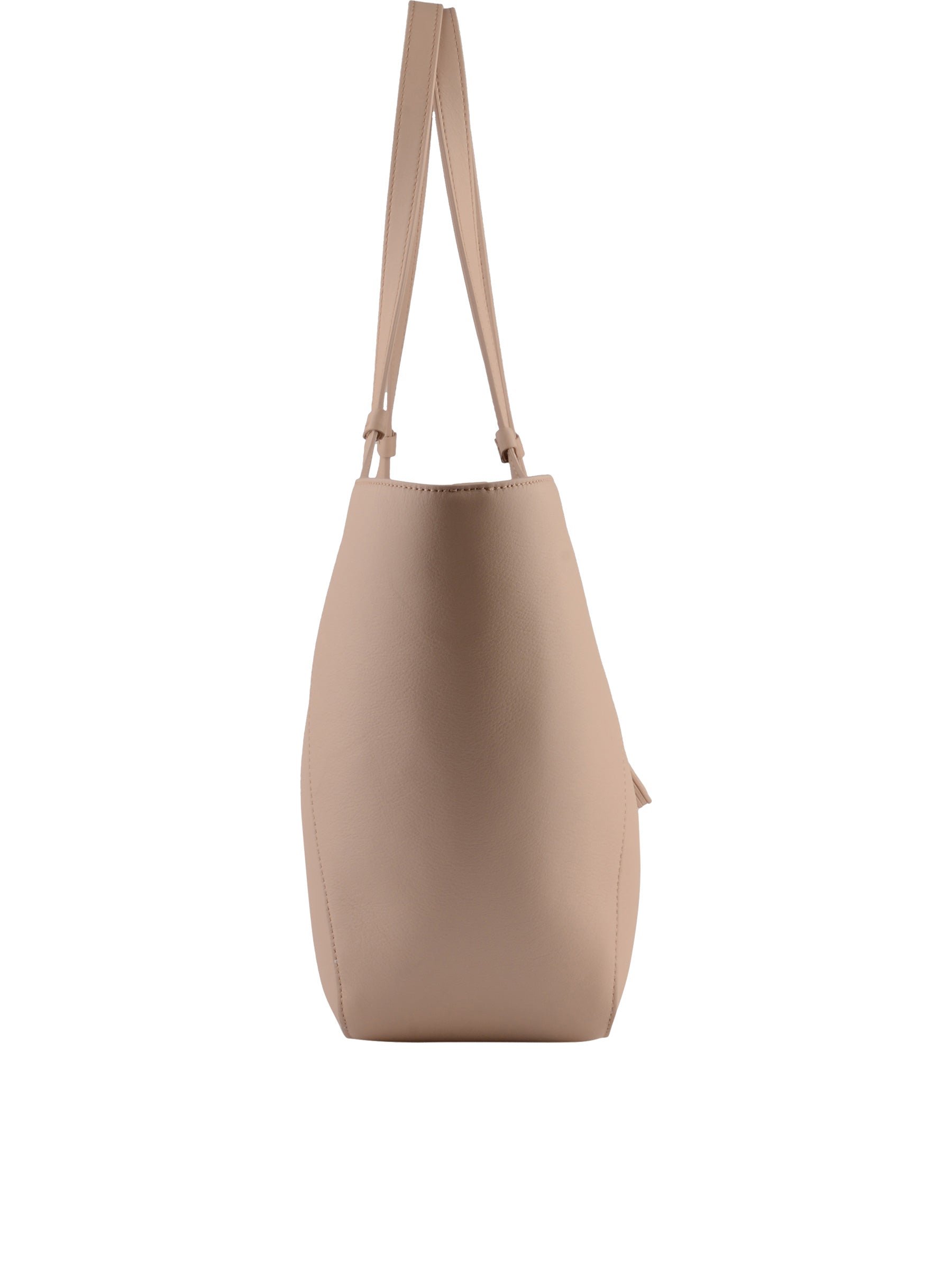 Cowhide leather tote bag POURCHET Pink