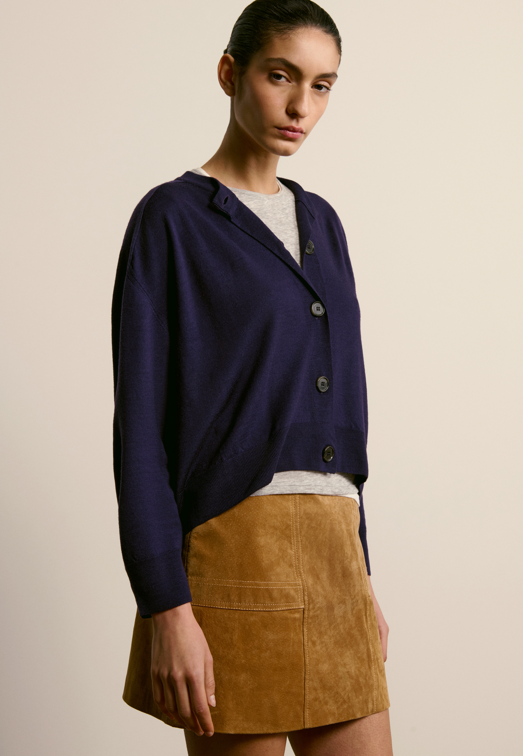 Merino wool cardigan MAISON MONTAGUT