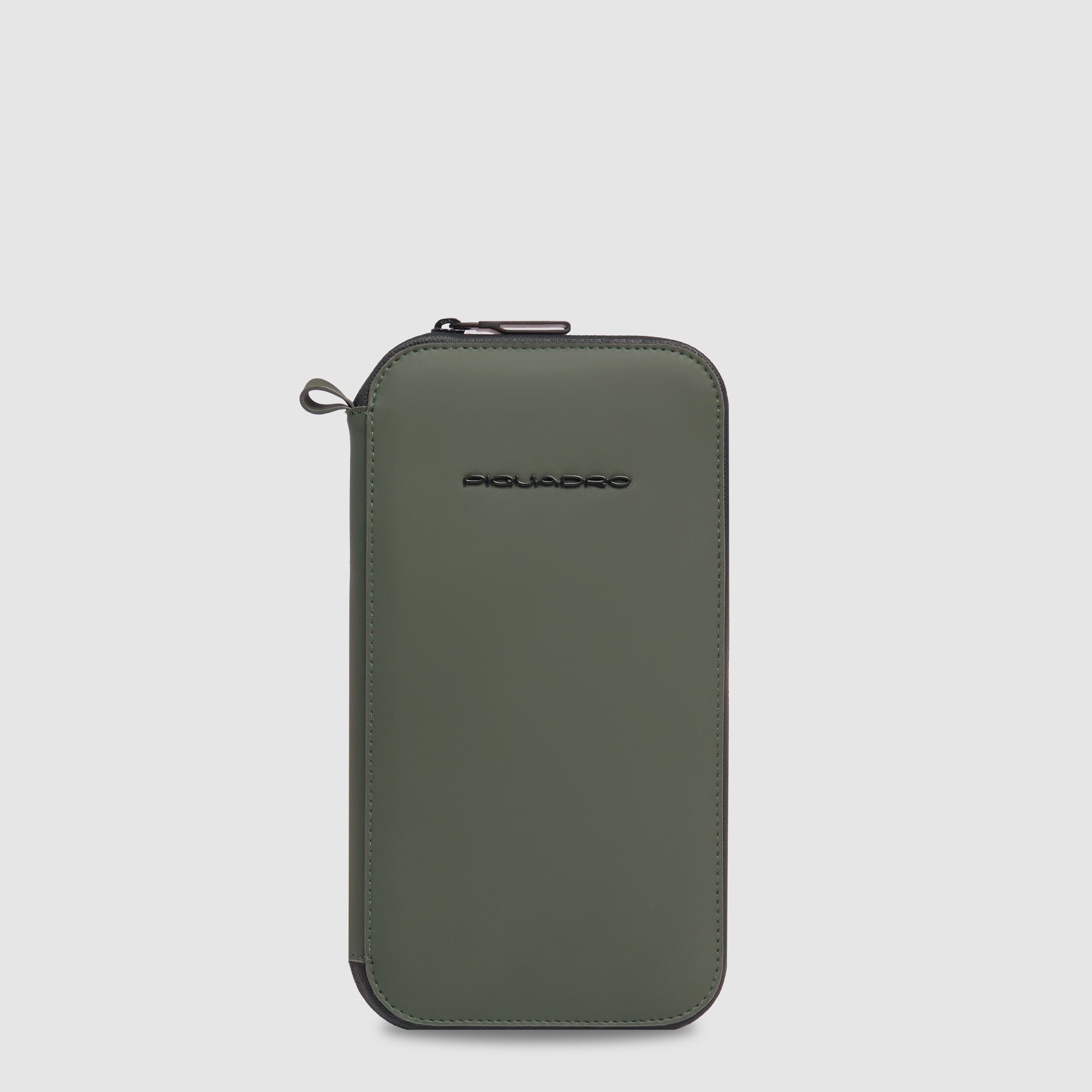 Zippered passport holder PIQUADRO Green