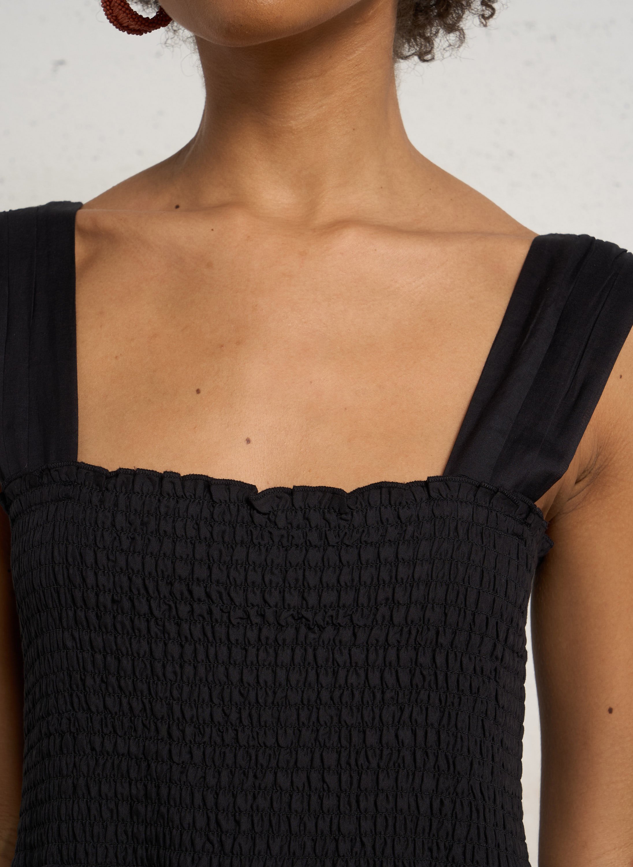 Langes Kleid mit Volants PETITE MENDIGOTE Schwarz