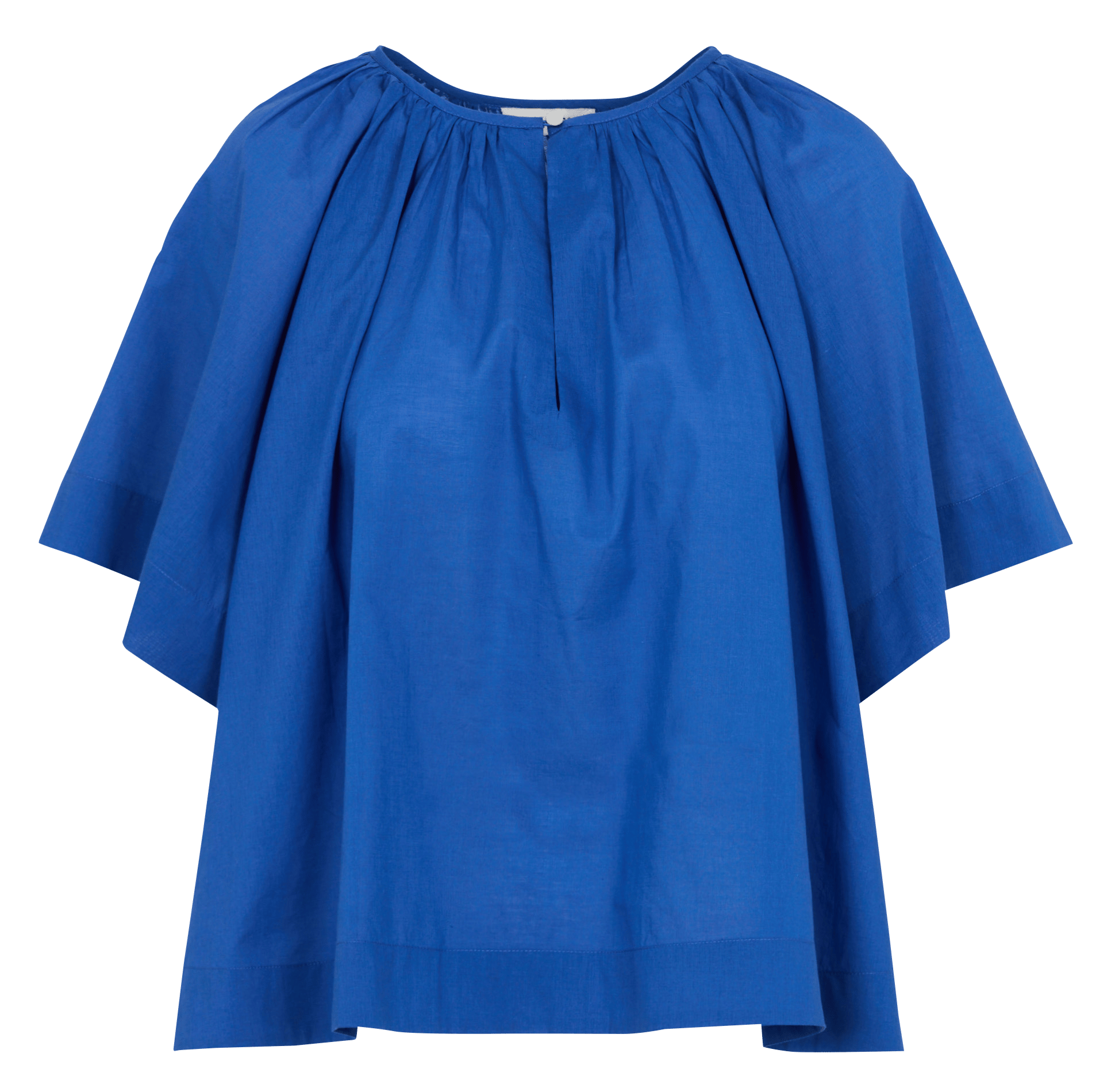 Blouse col rond en coton BELLEPIECE Bleu