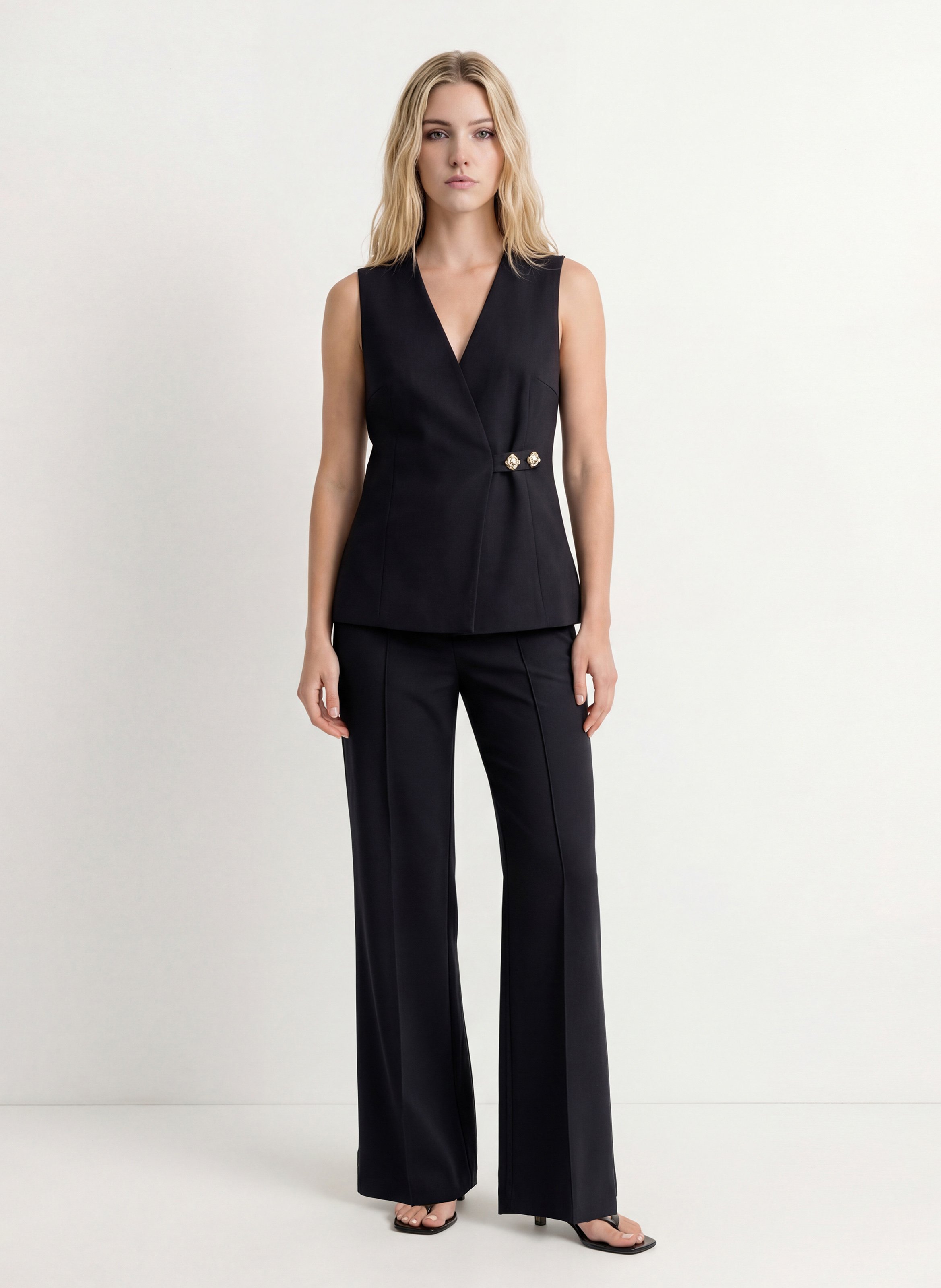 Veste col V  KOOKAI Noir