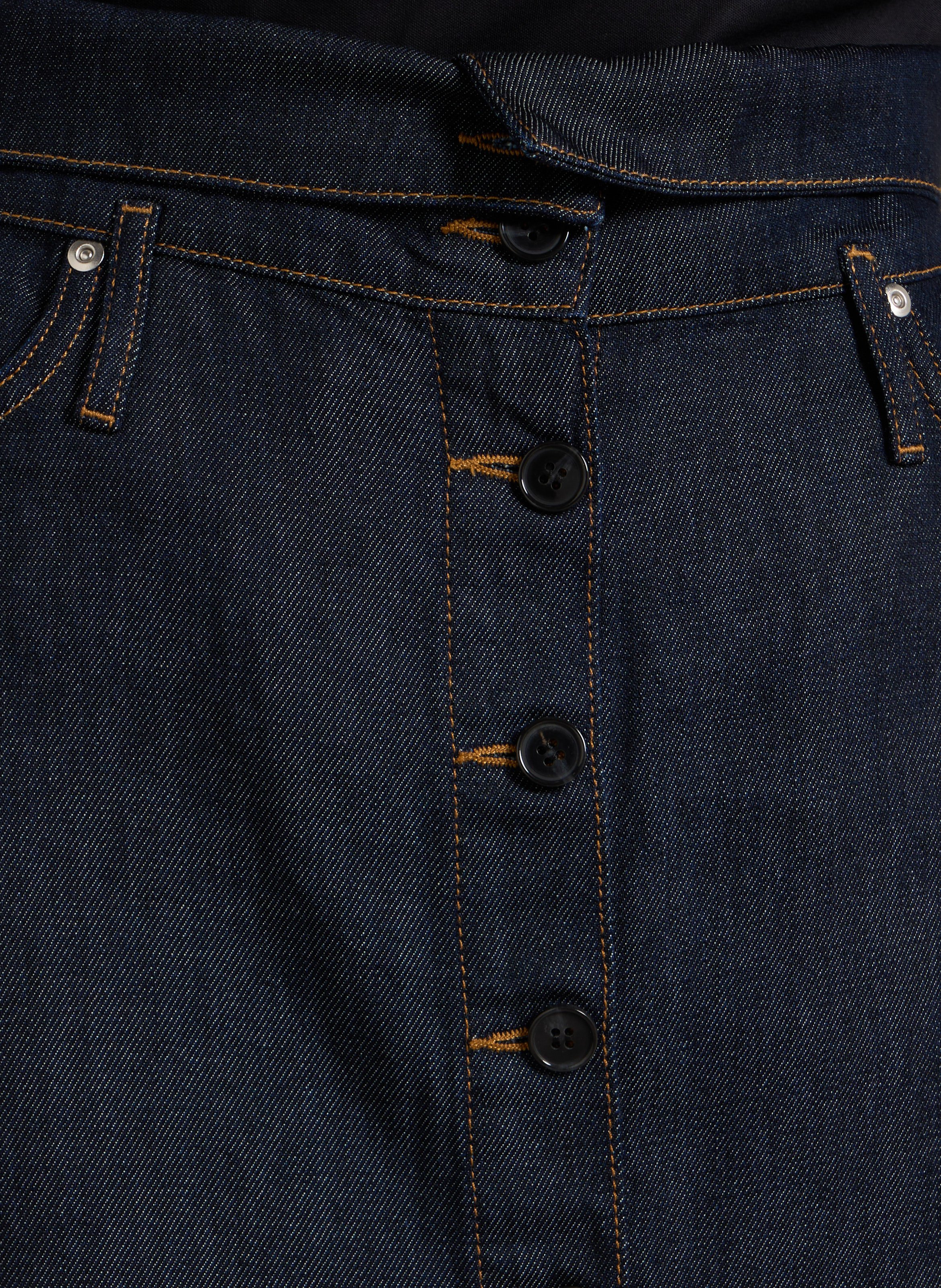 Jupe midi en denim IRO Bleu