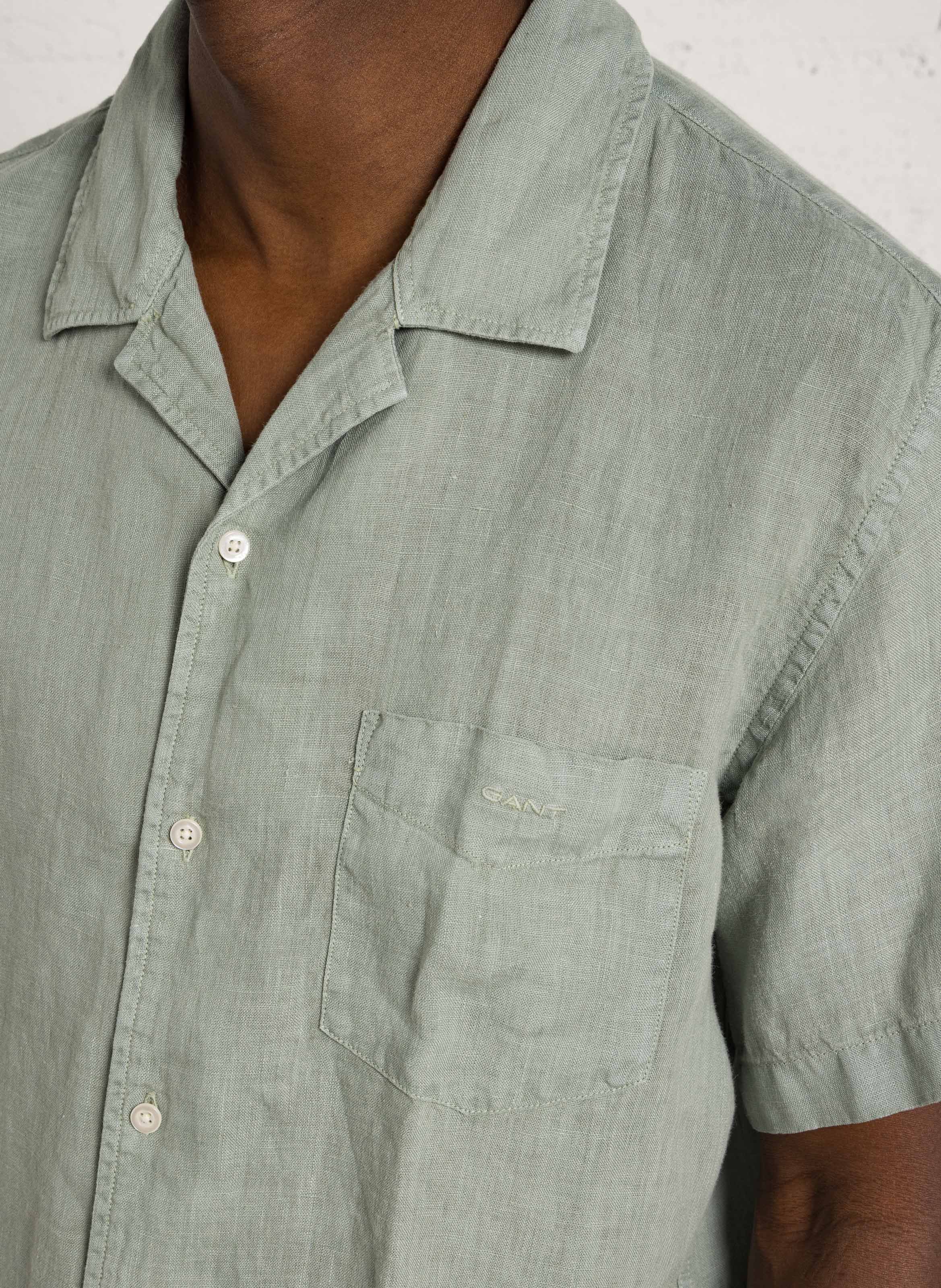 Chemise col classique en lin GANT Gris