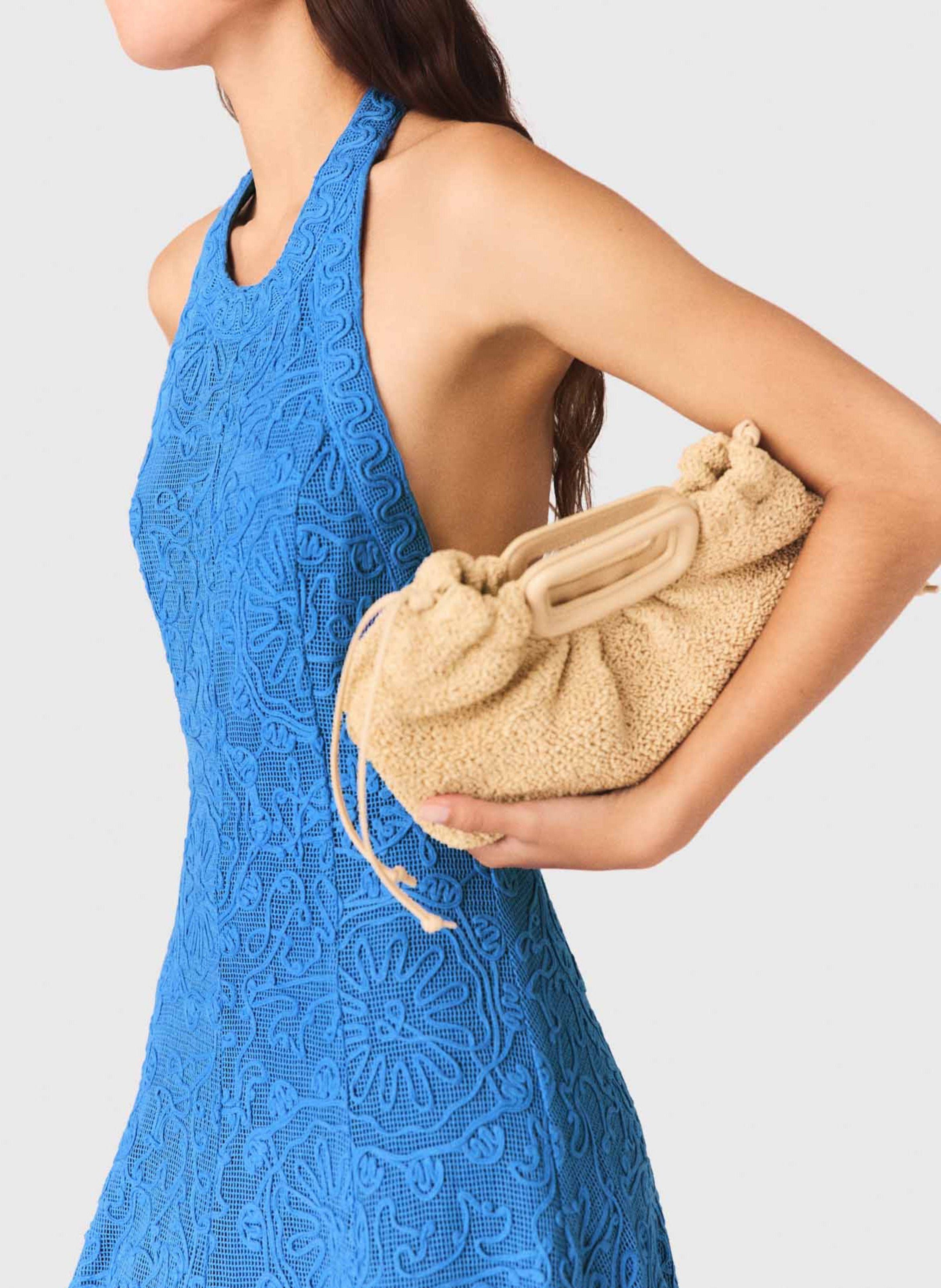 Long cotton dress MAJE Blue