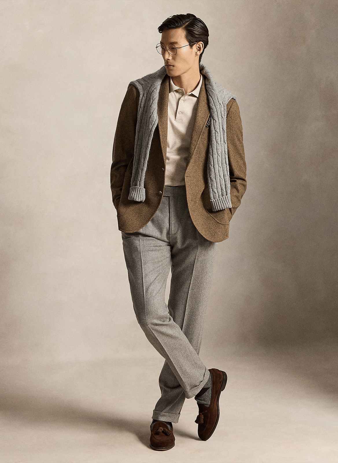 Polo slim-fit en coton POLO RALPH LAUREN Beige