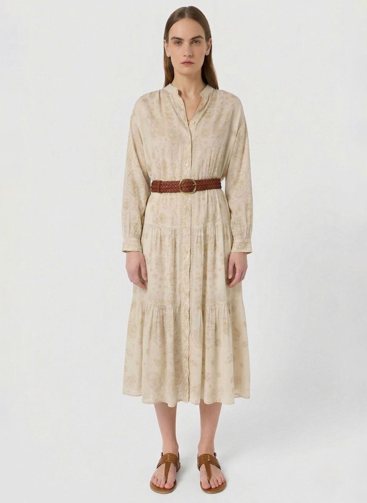 Robe longue évasée à motif GERARD DAREL Red