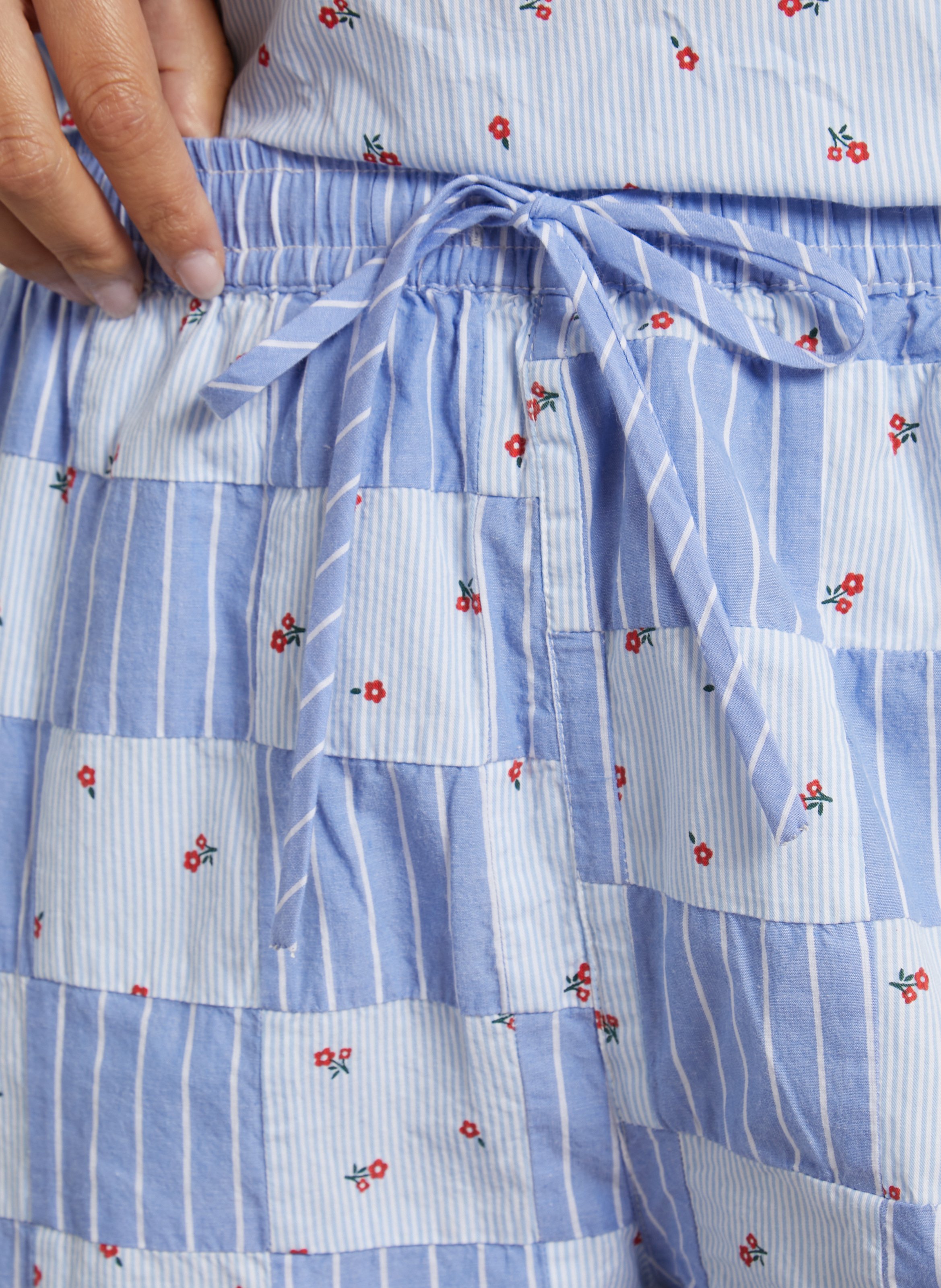 Short droit imprimé en coton bio DAMSON MADDER Multicolore