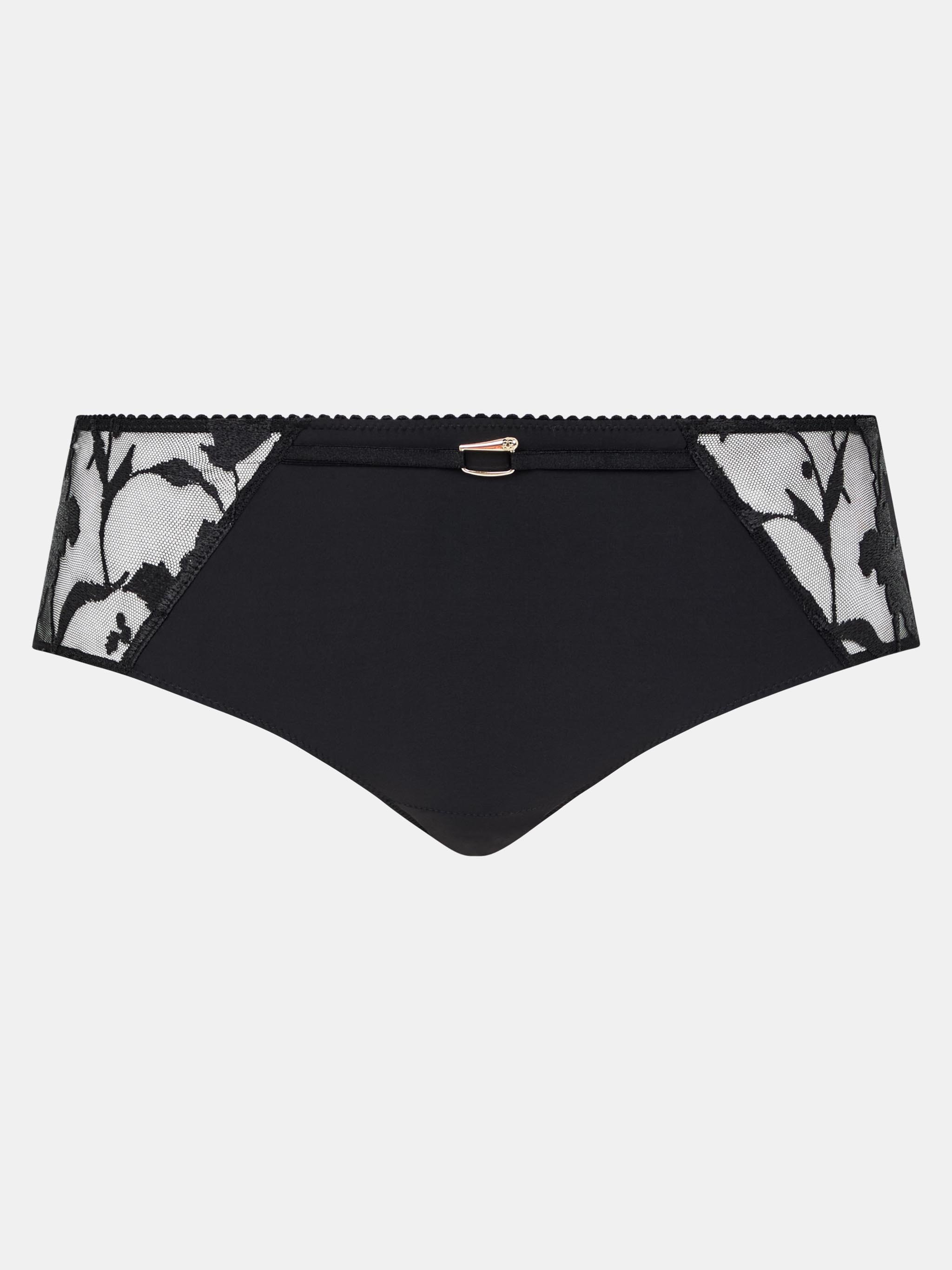 Shorty floral embroidery CHANTELLE Black