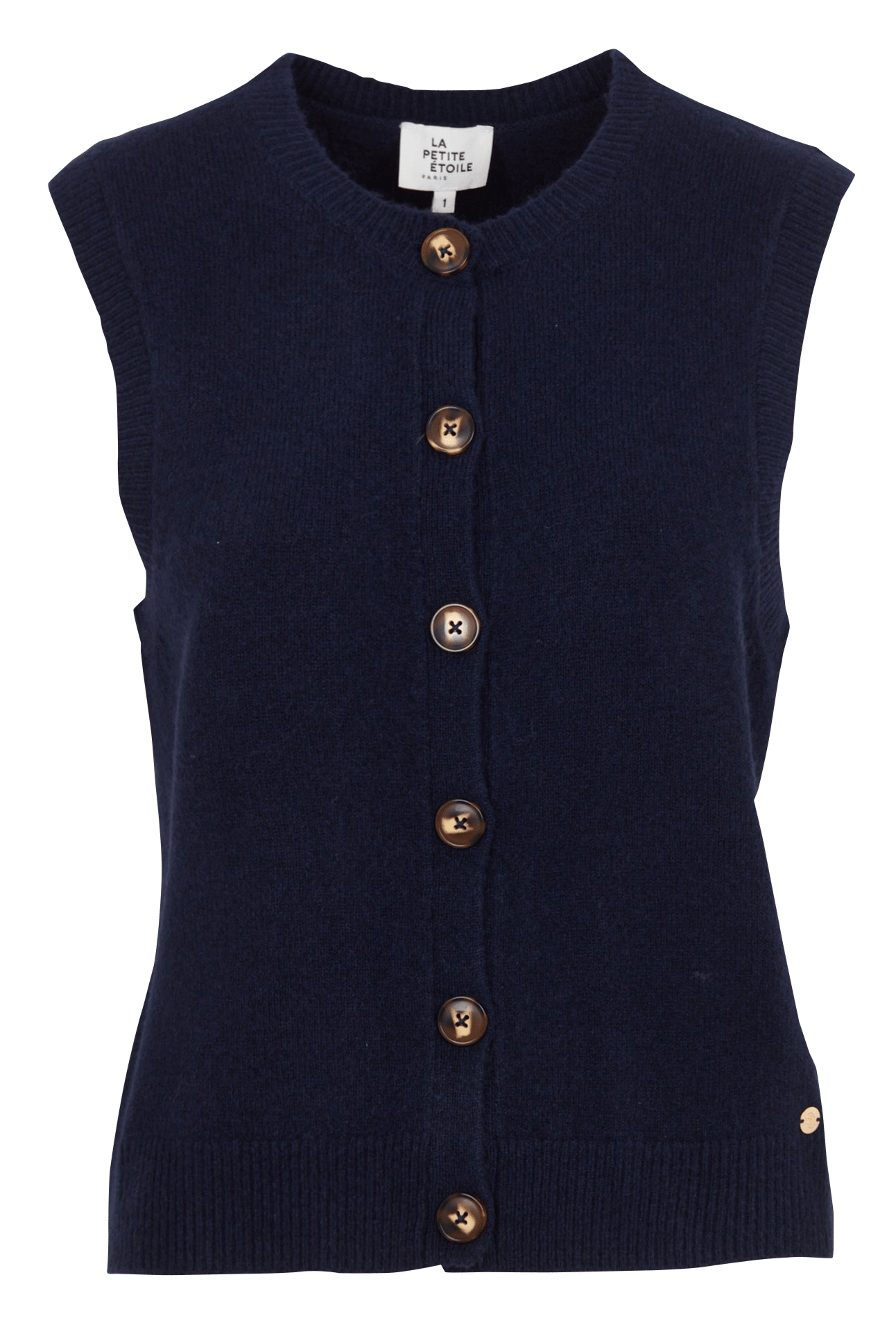 Straight round-neck cardigan LA PETITE ETOILE Blue